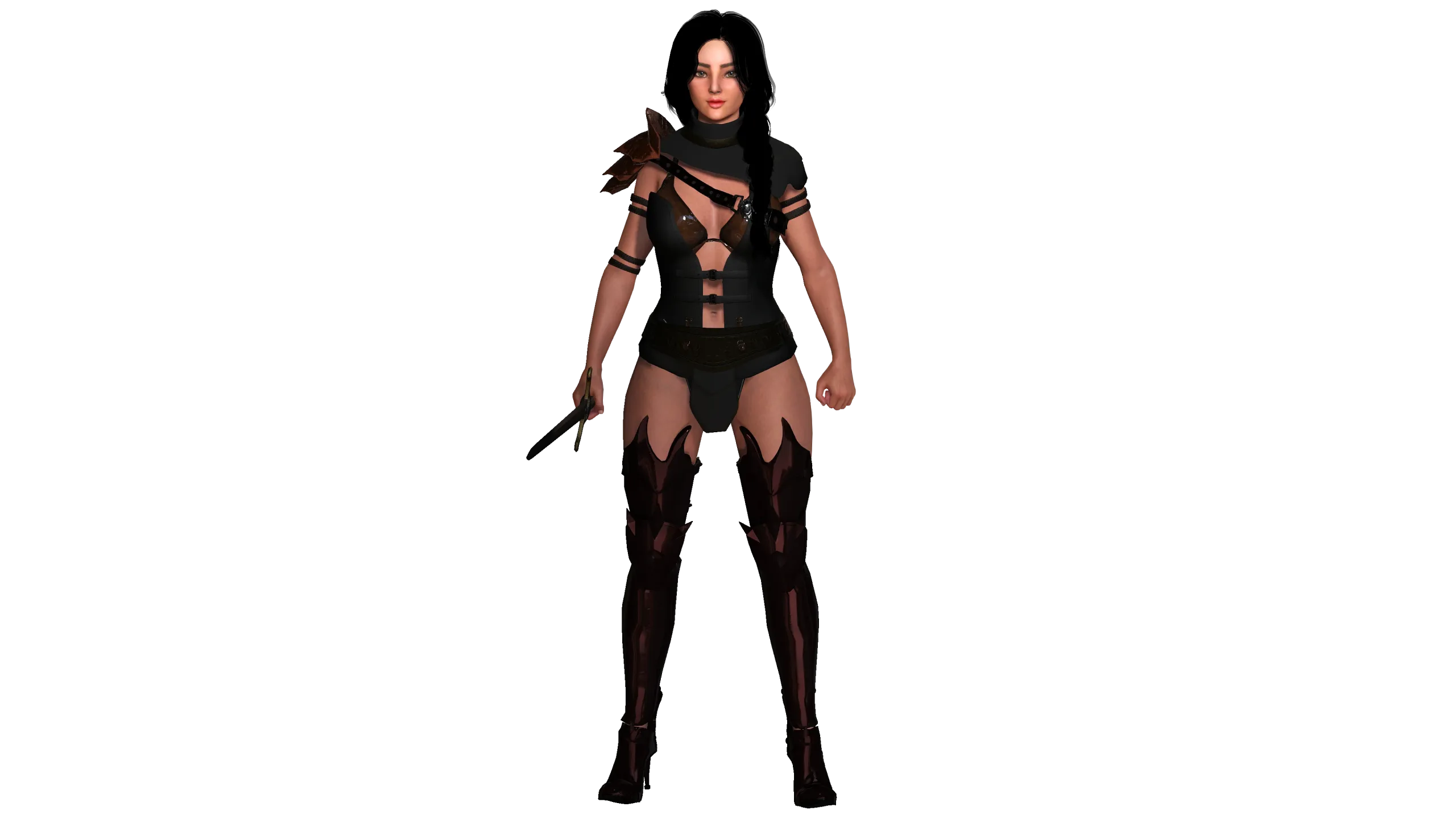 AAA 3D FANTASY FEMALE WARRIOR - REALISTIC RIG GAME CHARACTER