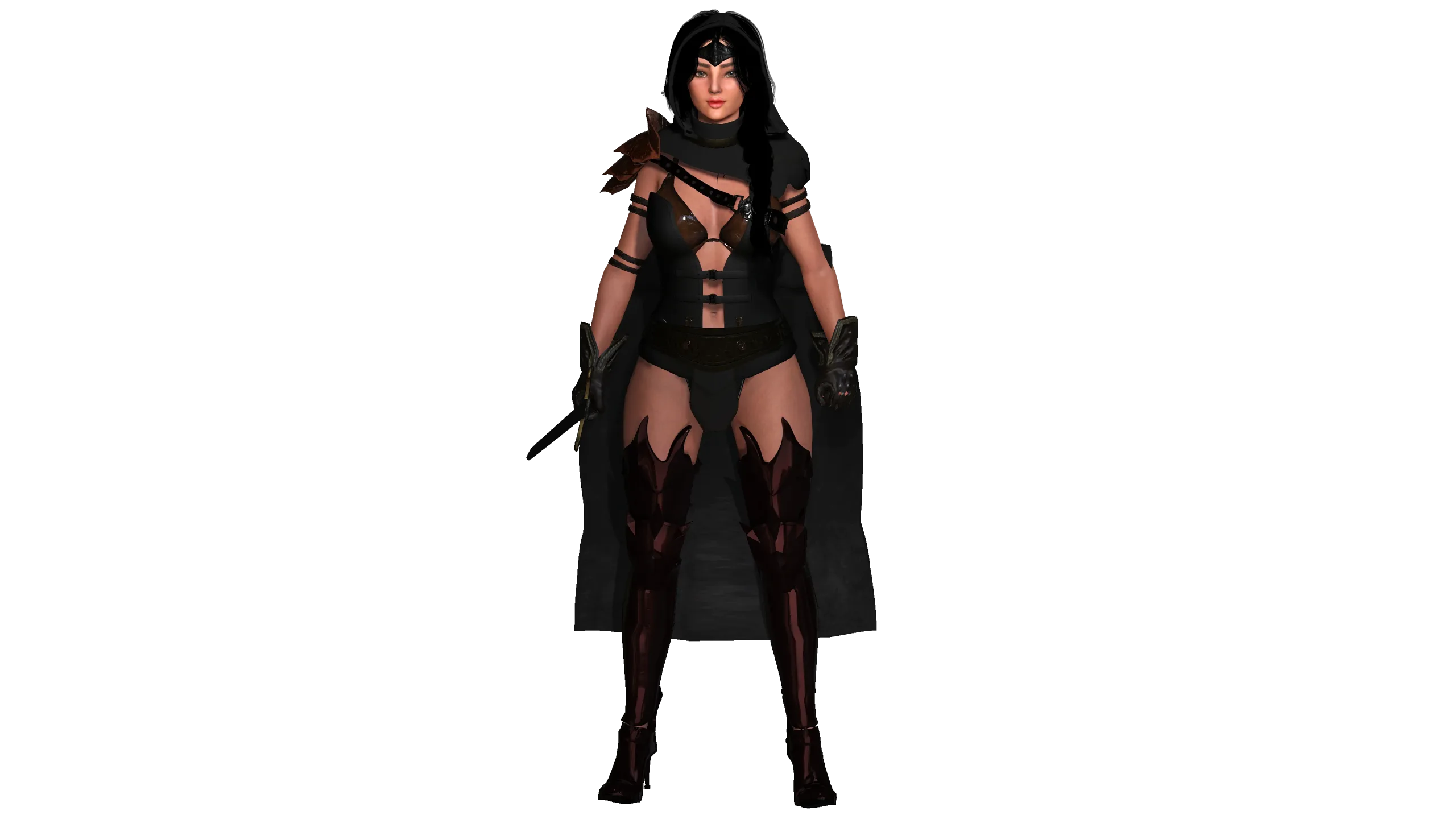 AAA 3D FANTASY FEMALE WARRIOR - REALISTIC RIG GAME CHARACTER