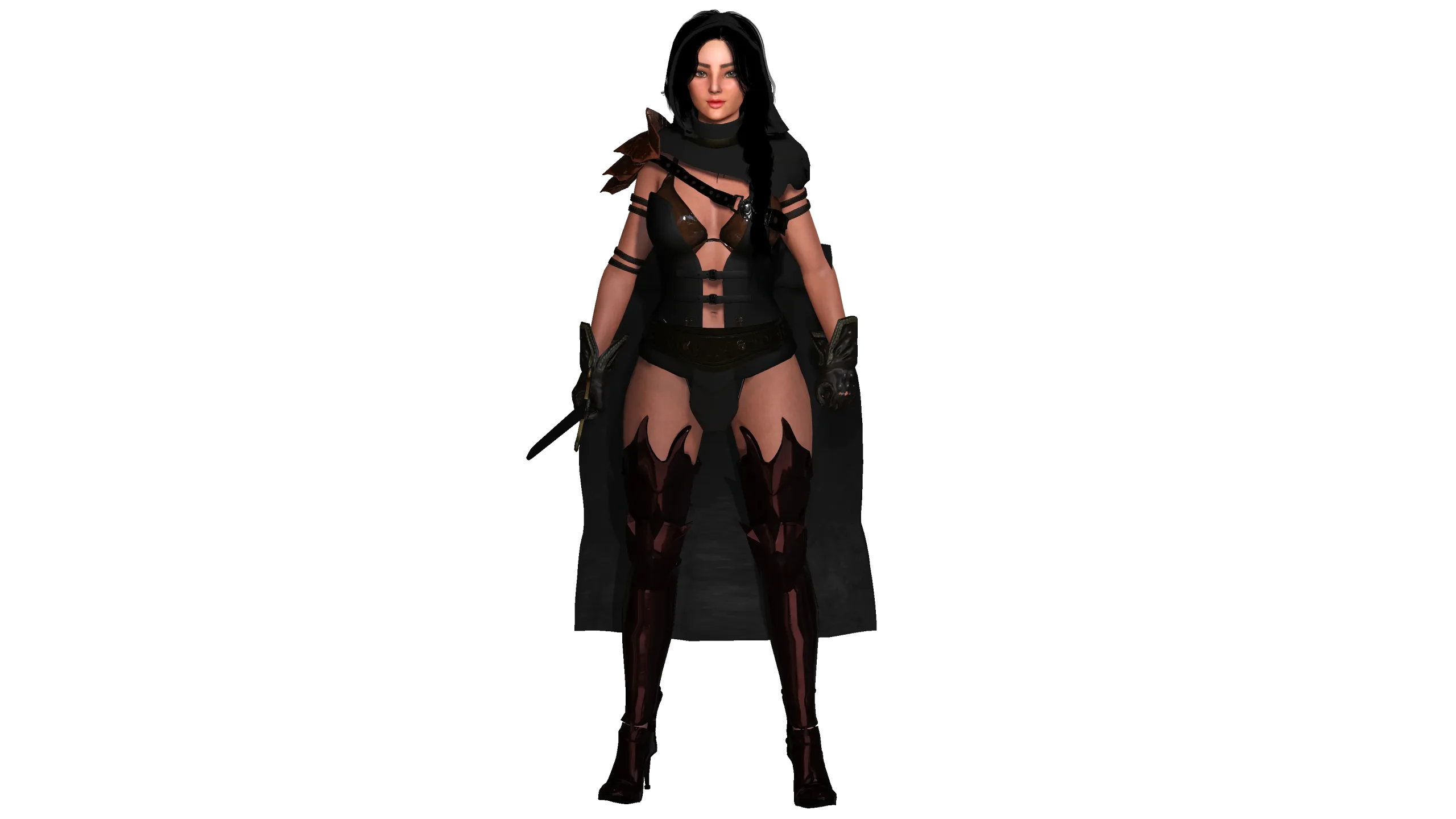 AAA 3D FANTASY FEMALE WARRIOR - REALISTIC RIG GAME CHARACTER