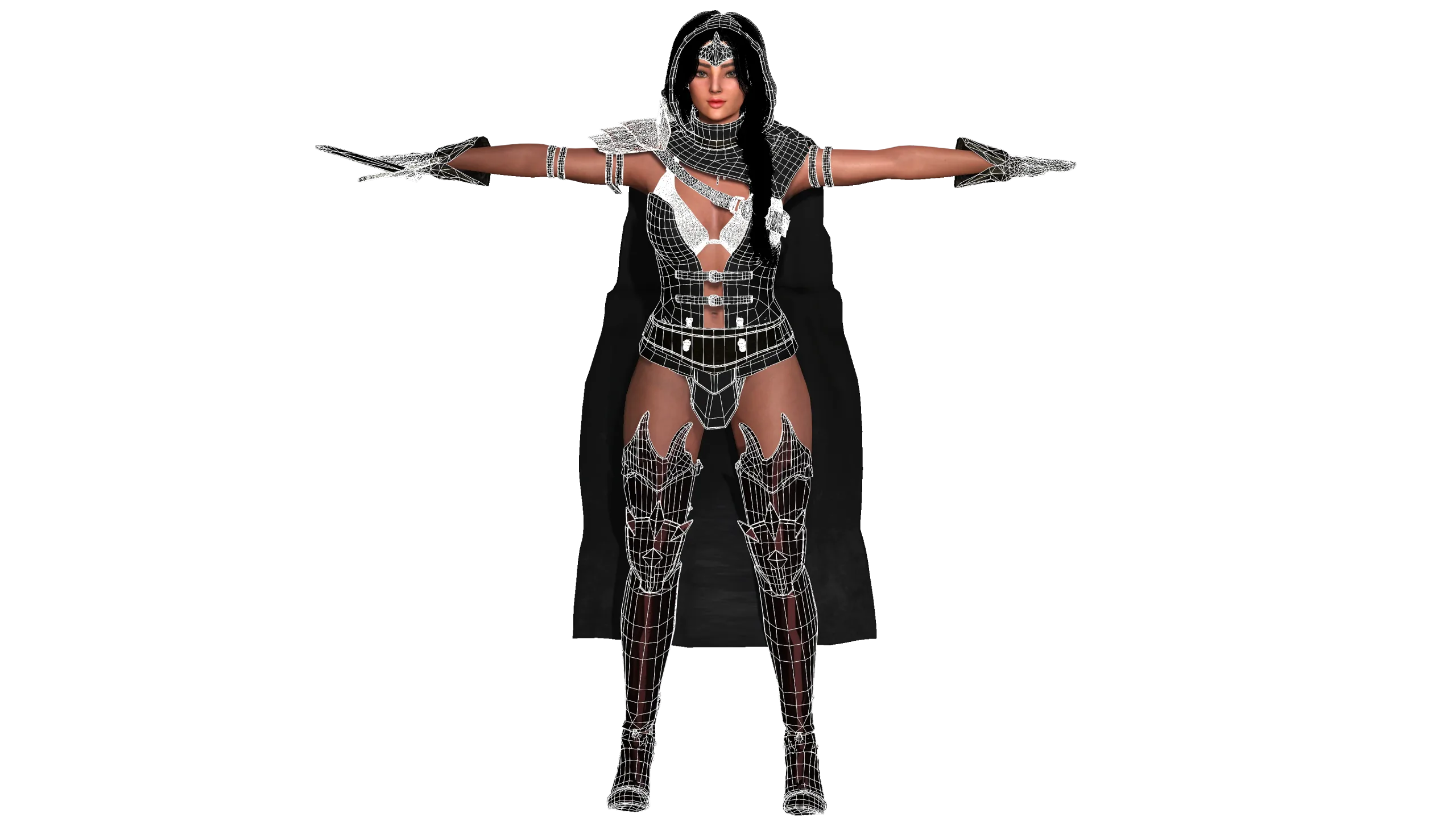 AAA 3D FANTASY FEMALE WARRIOR - REALISTIC RIG GAME CHARACTER