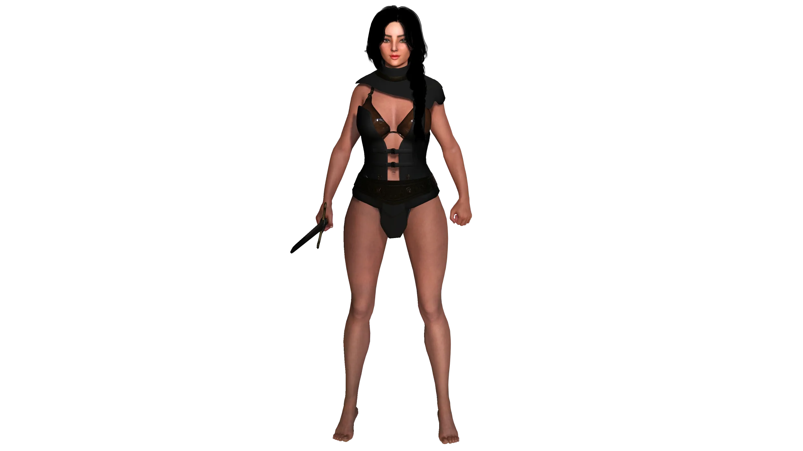 AAA 3D FANTASY FEMALE WARRIOR - REALISTIC RIG GAME CHARACTER