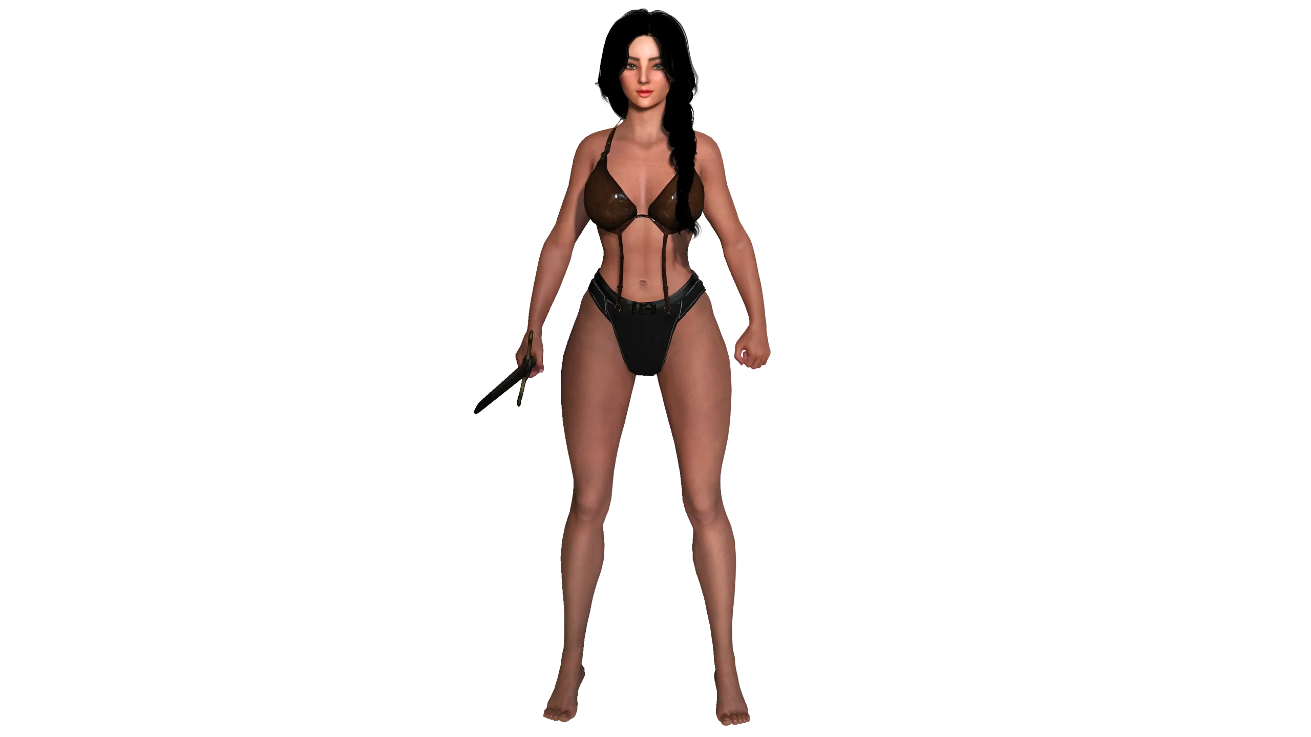 AAA 3D FANTASY FEMALE WARRIOR - REALISTIC RIG GAME CHARACTER