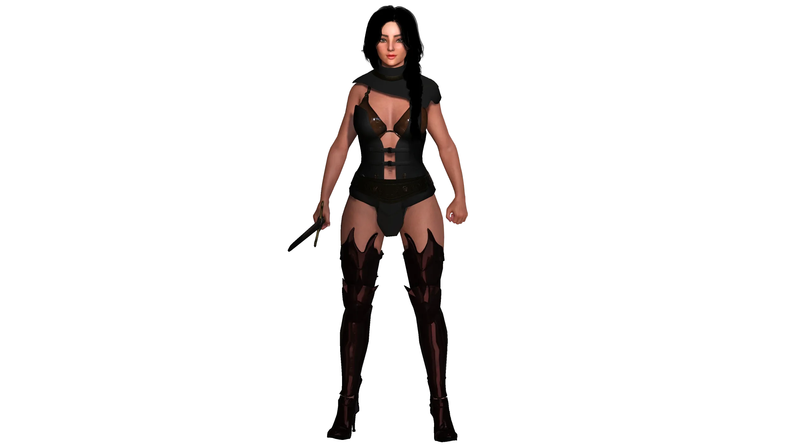 AAA 3D FANTASY FEMALE WARRIOR - REALISTIC RIG GAME CHARACTER