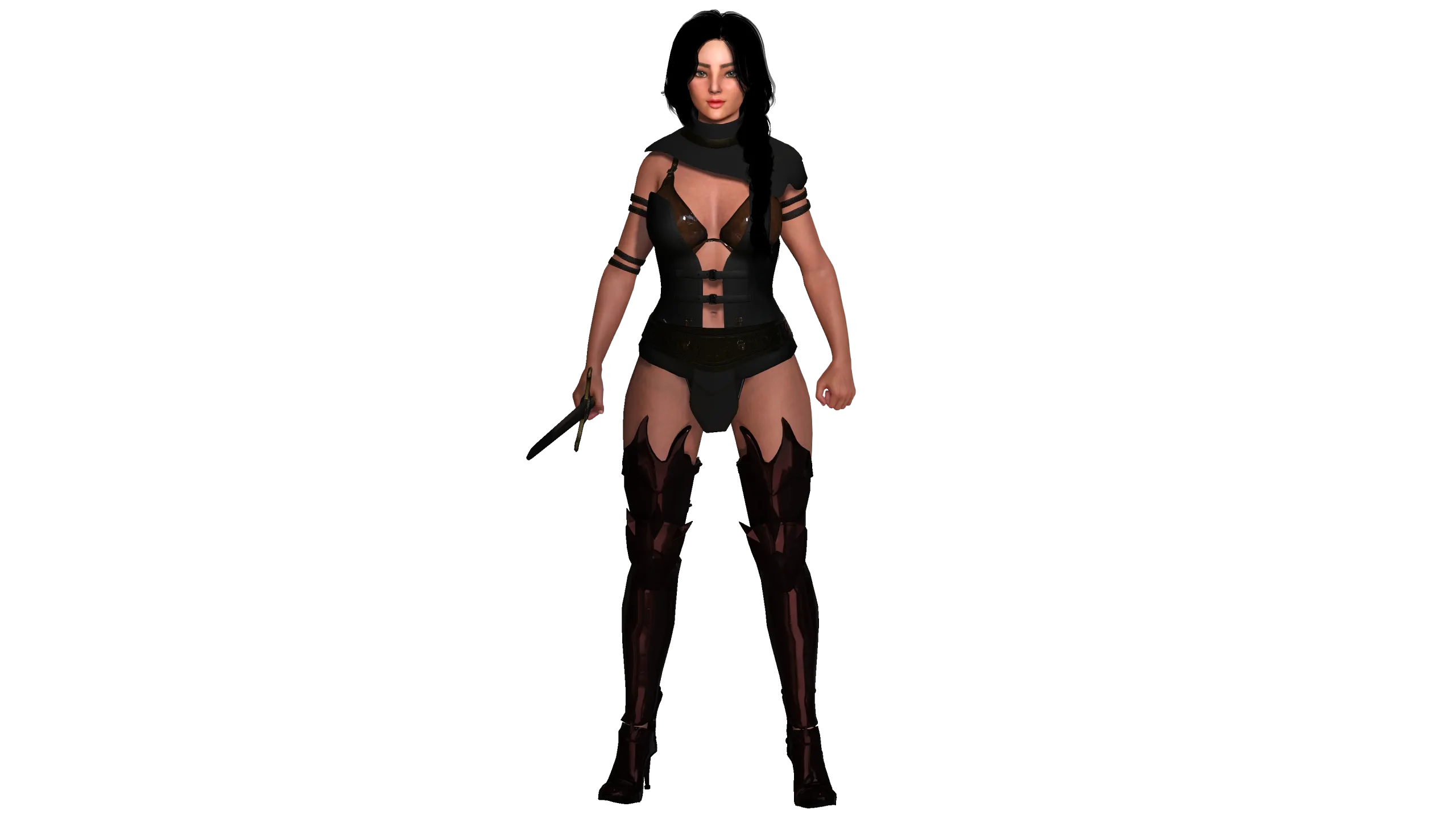 AAA 3D FANTASY FEMALE WARRIOR - REALISTIC RIG GAME CHARACTER