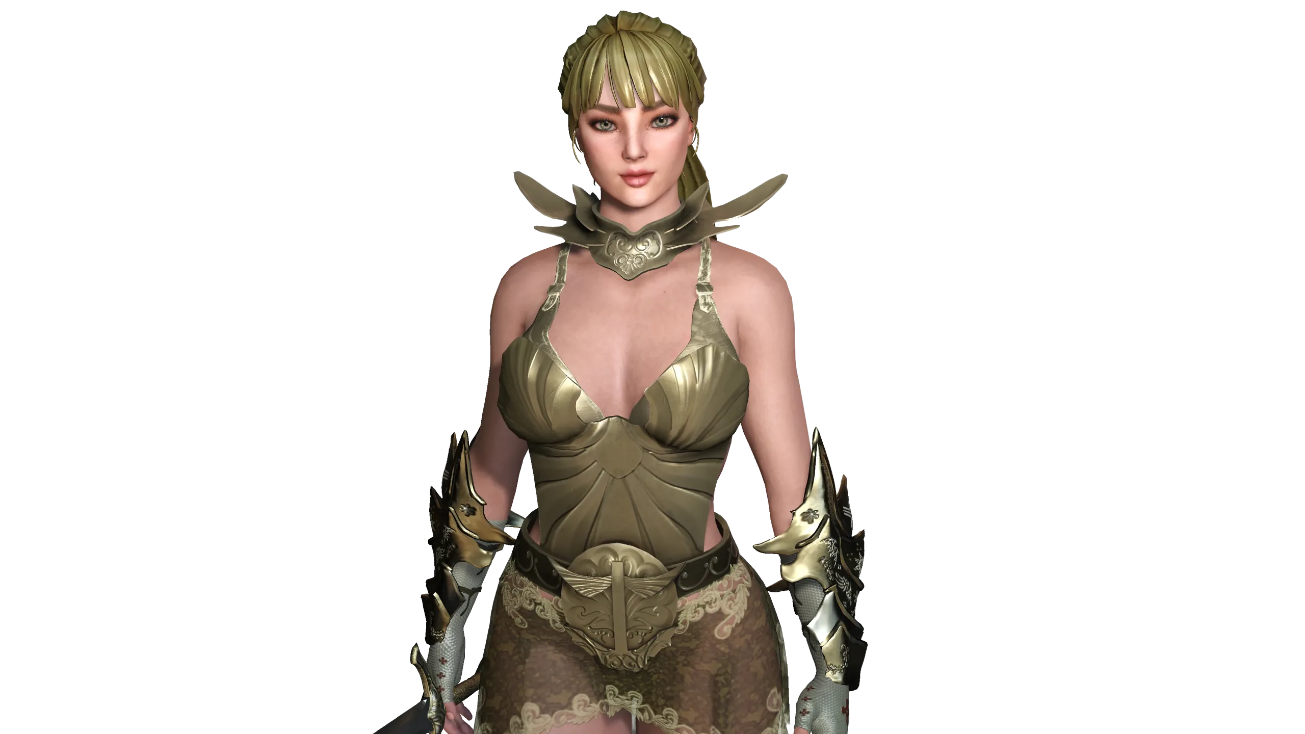 AAA 3D FANTASY FEMALE WARRIOR-REALISTIC RIG GAME CHARACTER