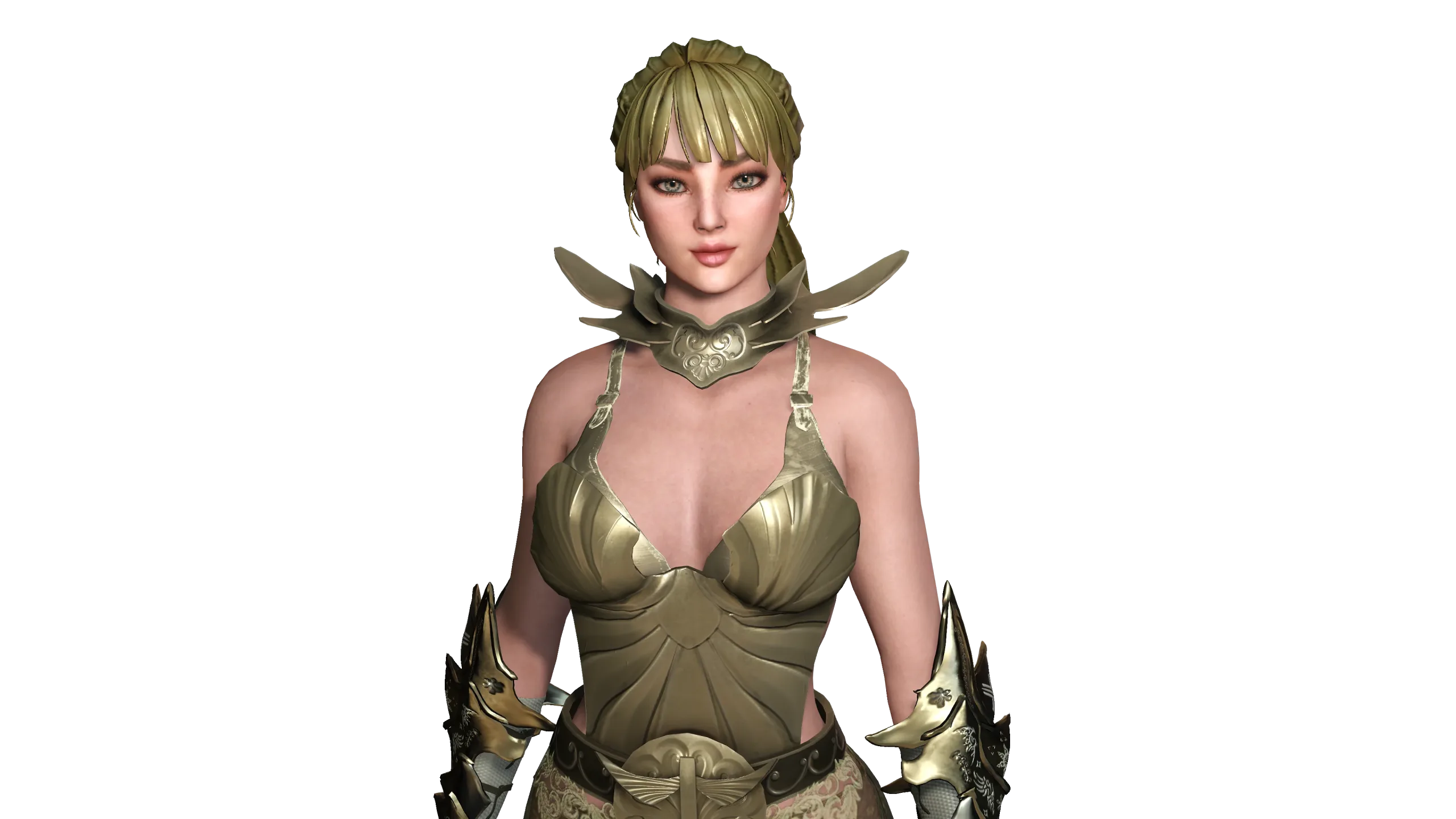 AAA 3D FANTASY FEMALE WARRIOR-REALISTIC RIG GAME CHARACTER