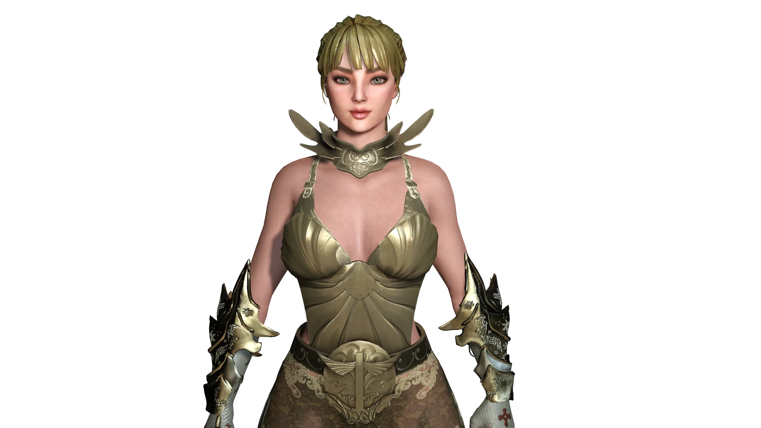 AAA 3D FANTASY FEMALE WARRIOR-REALISTIC RIG GAME CHARACTER