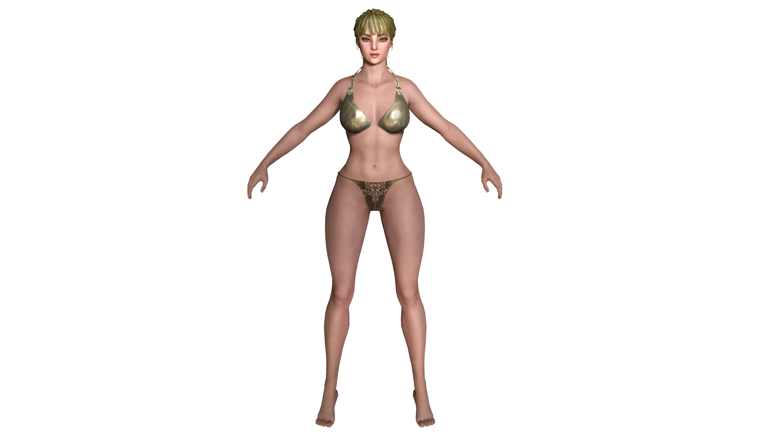 AAA 3D FANTASY FEMALE WARRIOR-REALISTIC RIG GAME CHARACTER