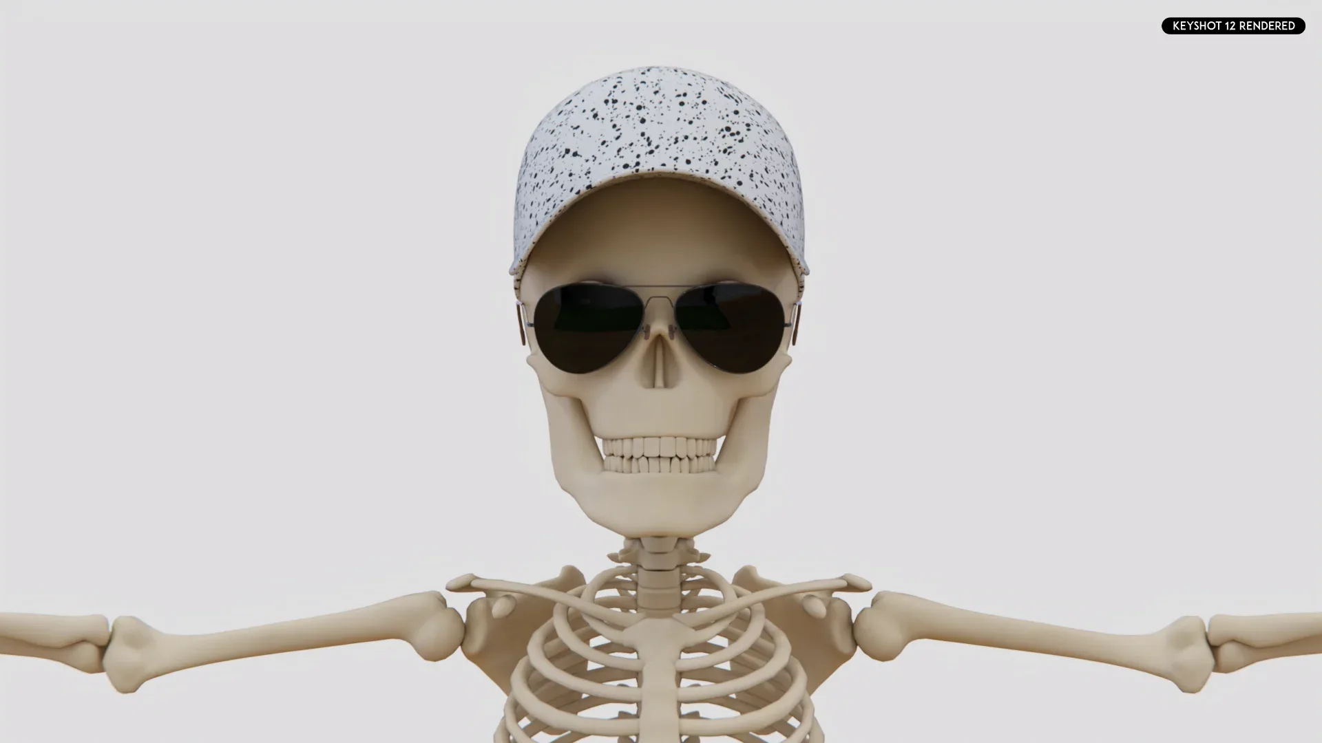 Human Cartoon Skeleton Stylized