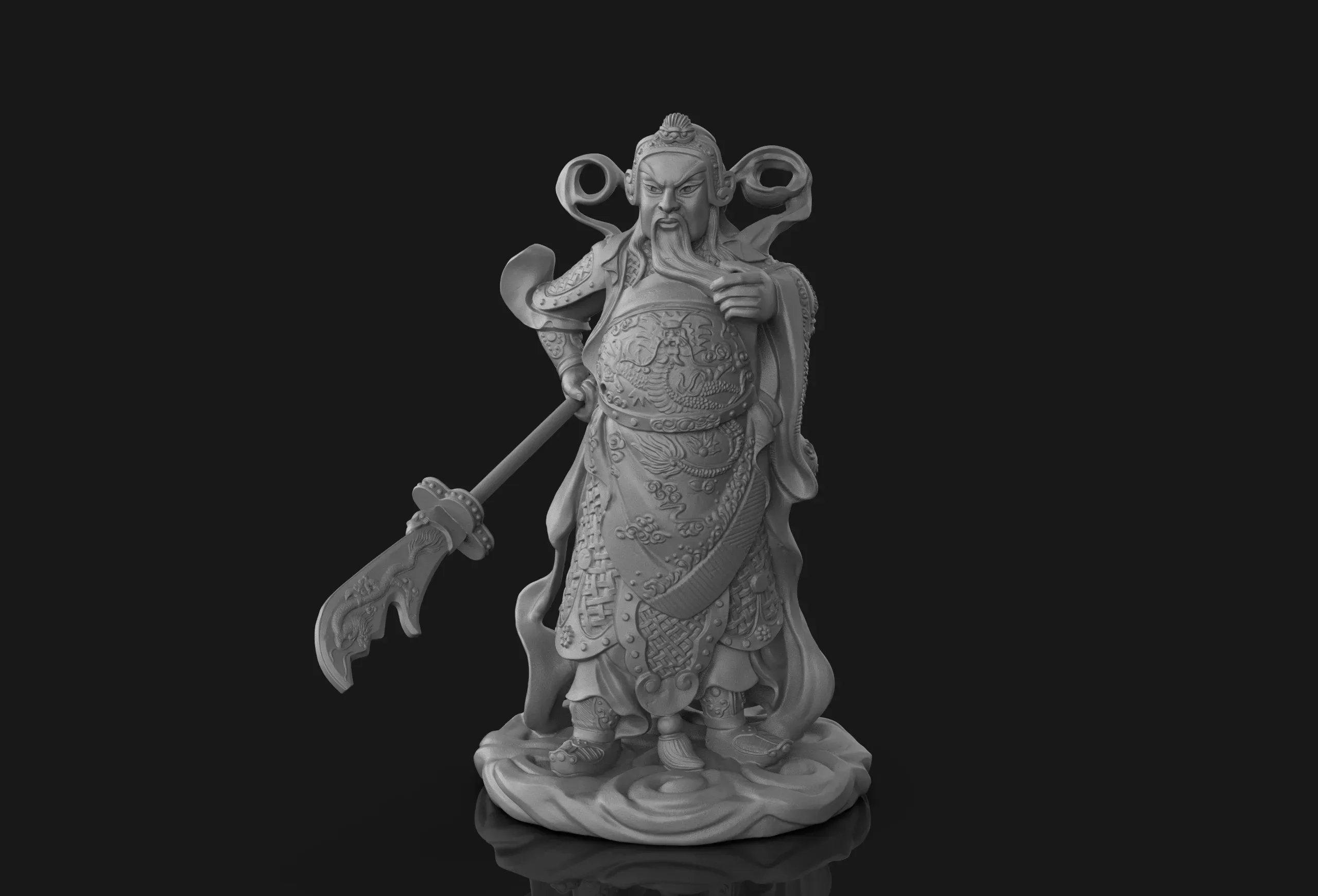 Guan-Yu Character Sculpture Tutorial Zbrush 2019 HighPoly