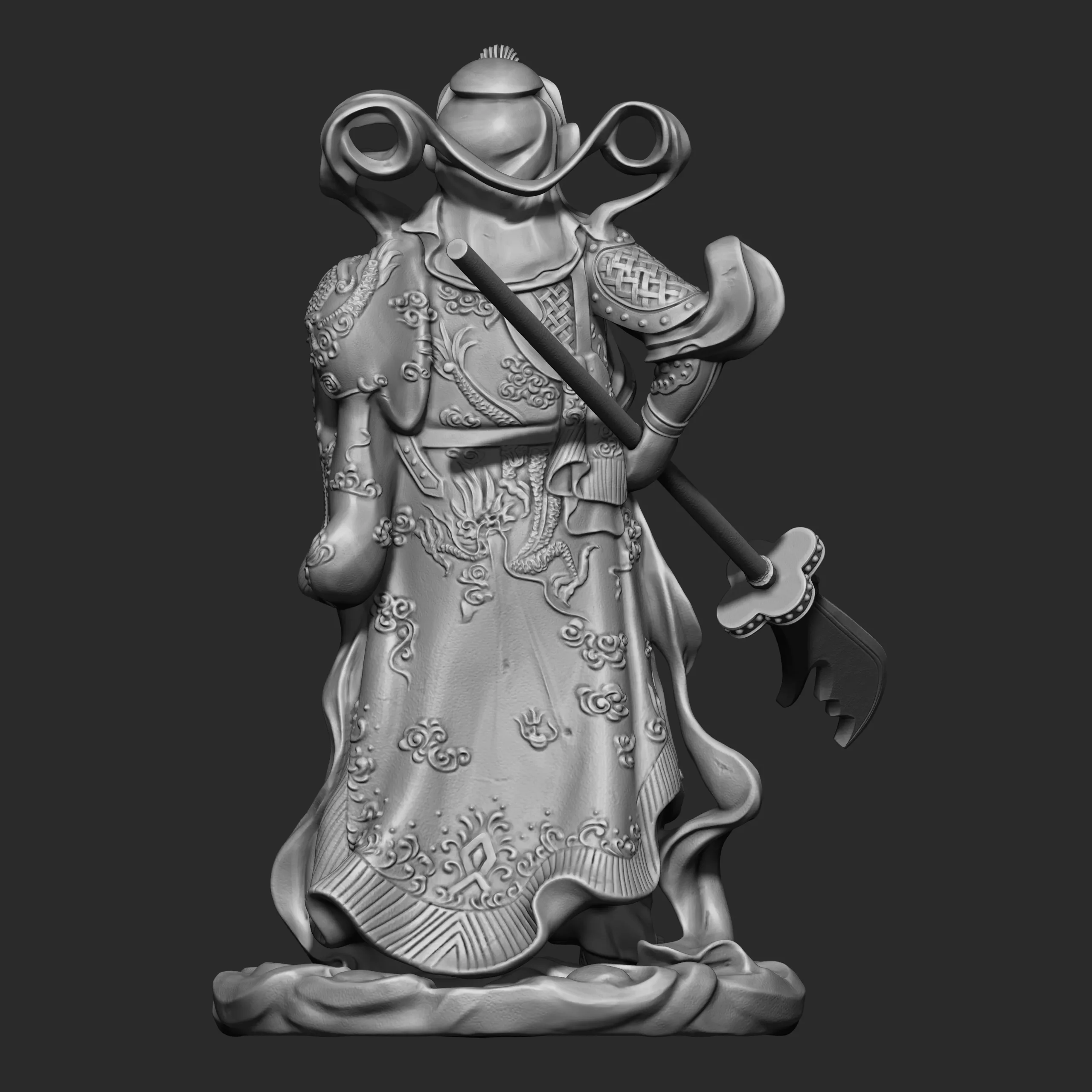 Guan-Yu Character Sculpture Tutorial Zbrush 2019 HighPoly