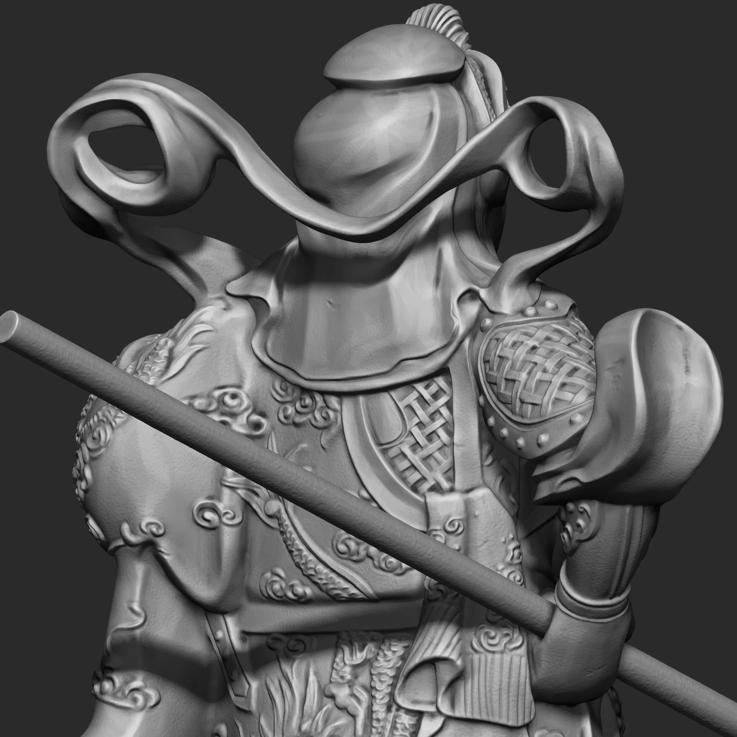 Guan-Yu Character Sculpture Tutorial Zbrush 2019 HighPoly