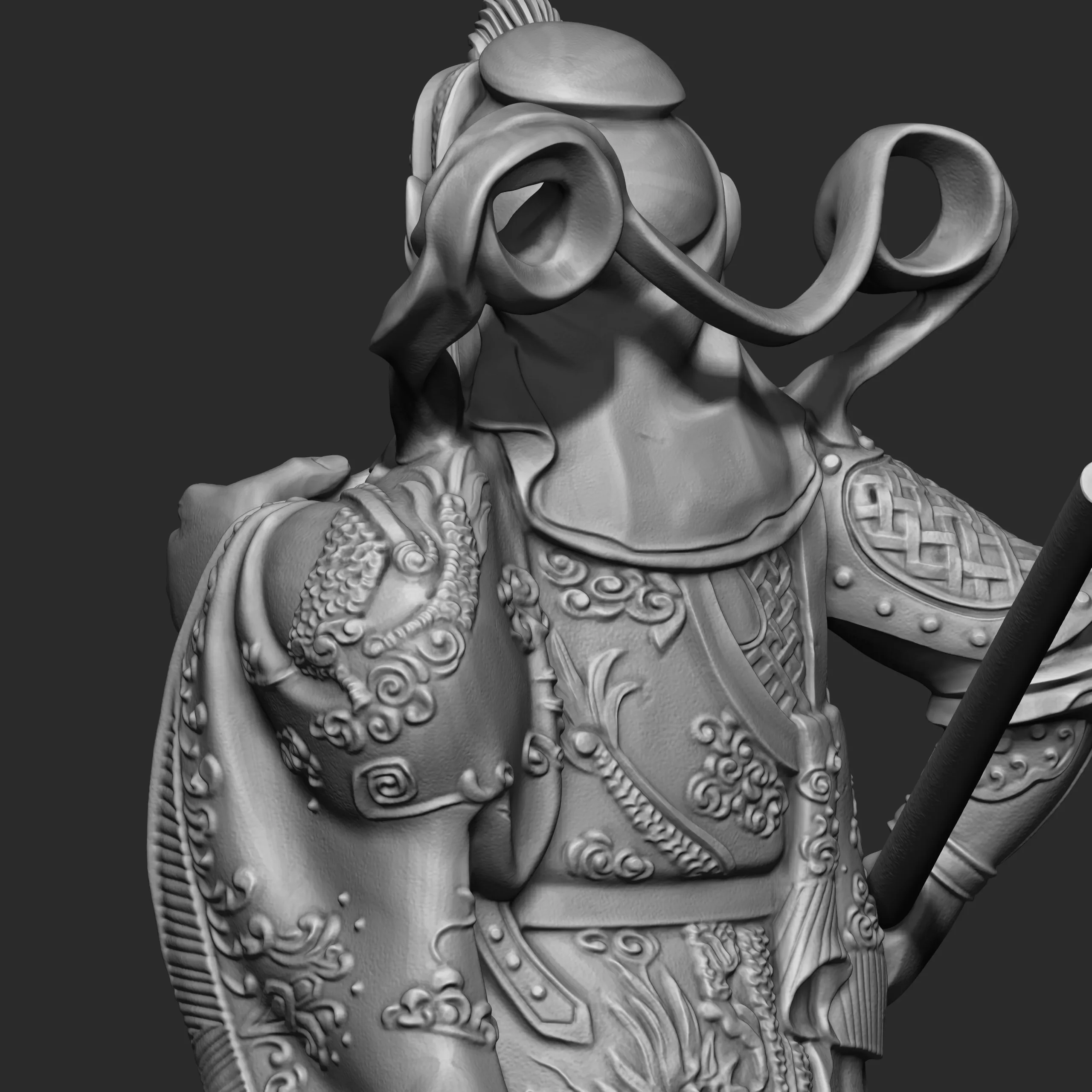 Guan-Yu Character Sculpture Tutorial Zbrush 2019 HighPoly