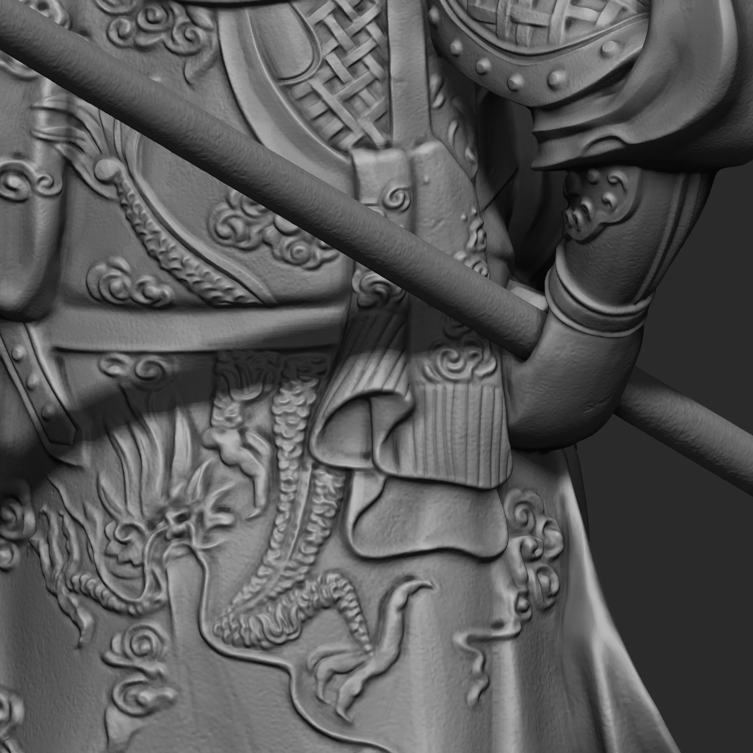 Guan-Yu Character Sculpture Tutorial Zbrush 2019 HighPoly