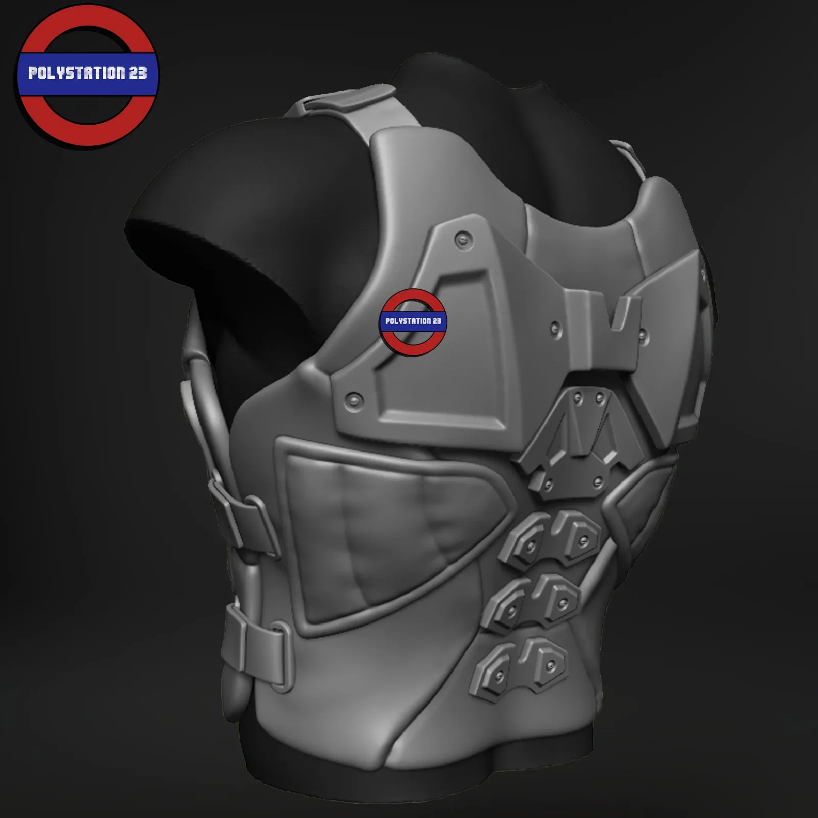 Sci fi character Torso armour v7 highpoly zbrush