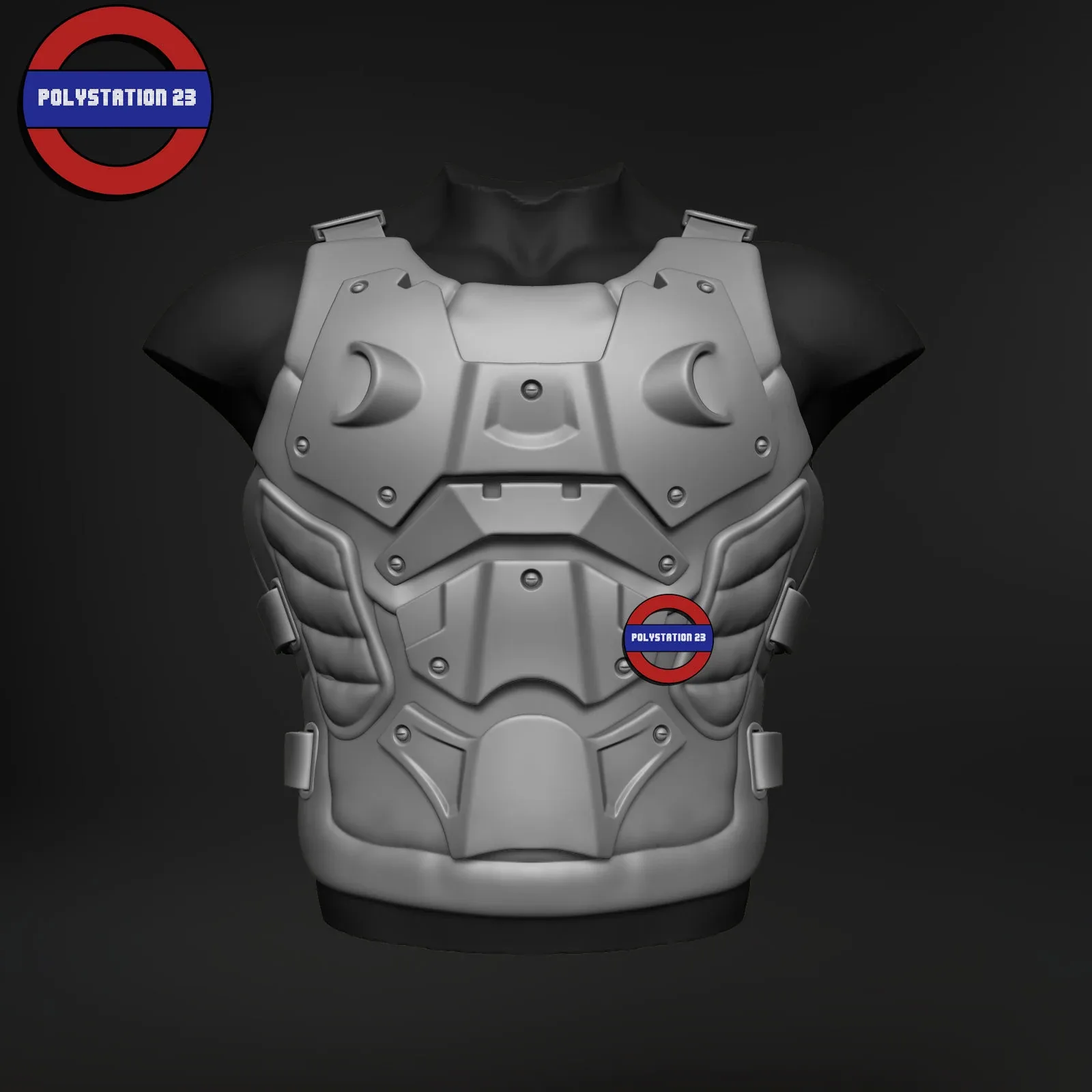 Sci fi character Torso armour v7 highpoly zbrush