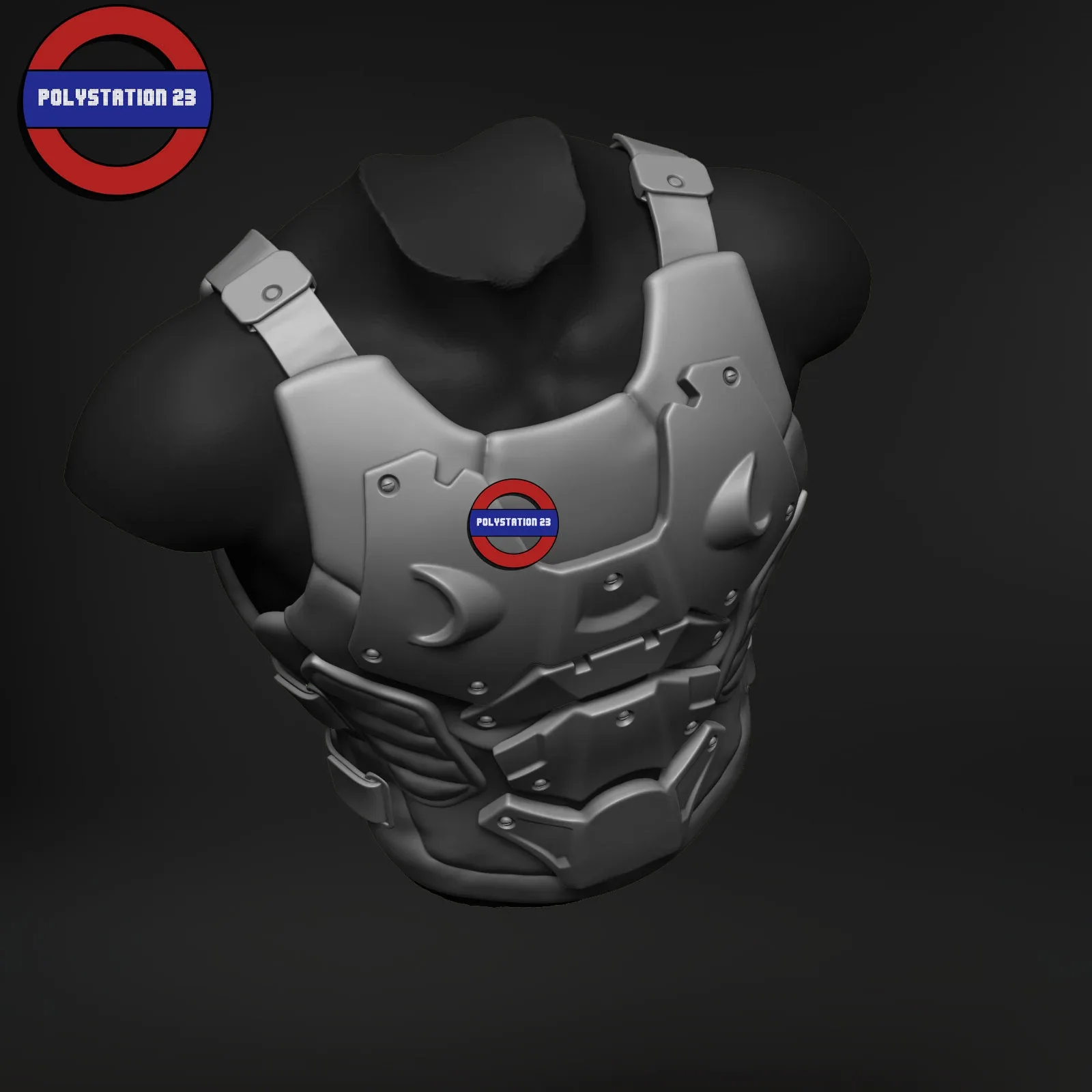 Sci fi character Torso armour v7 highpoly zbrush