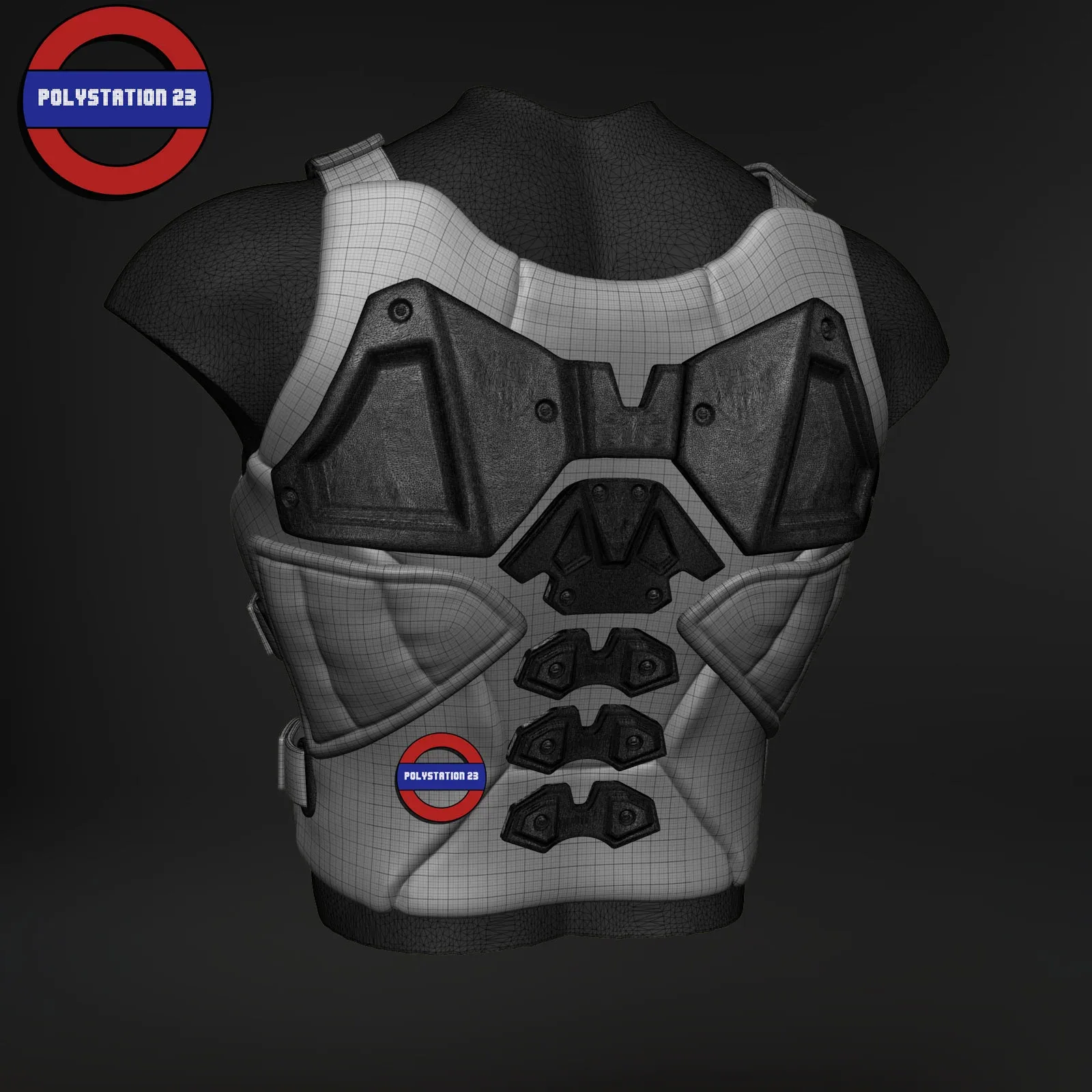 Sci fi character Torso armour v7 highpoly zbrush