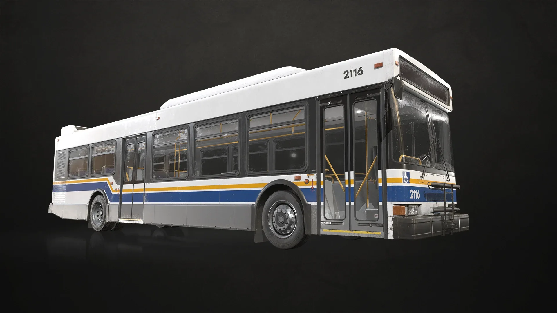 City Bus - Low Poly