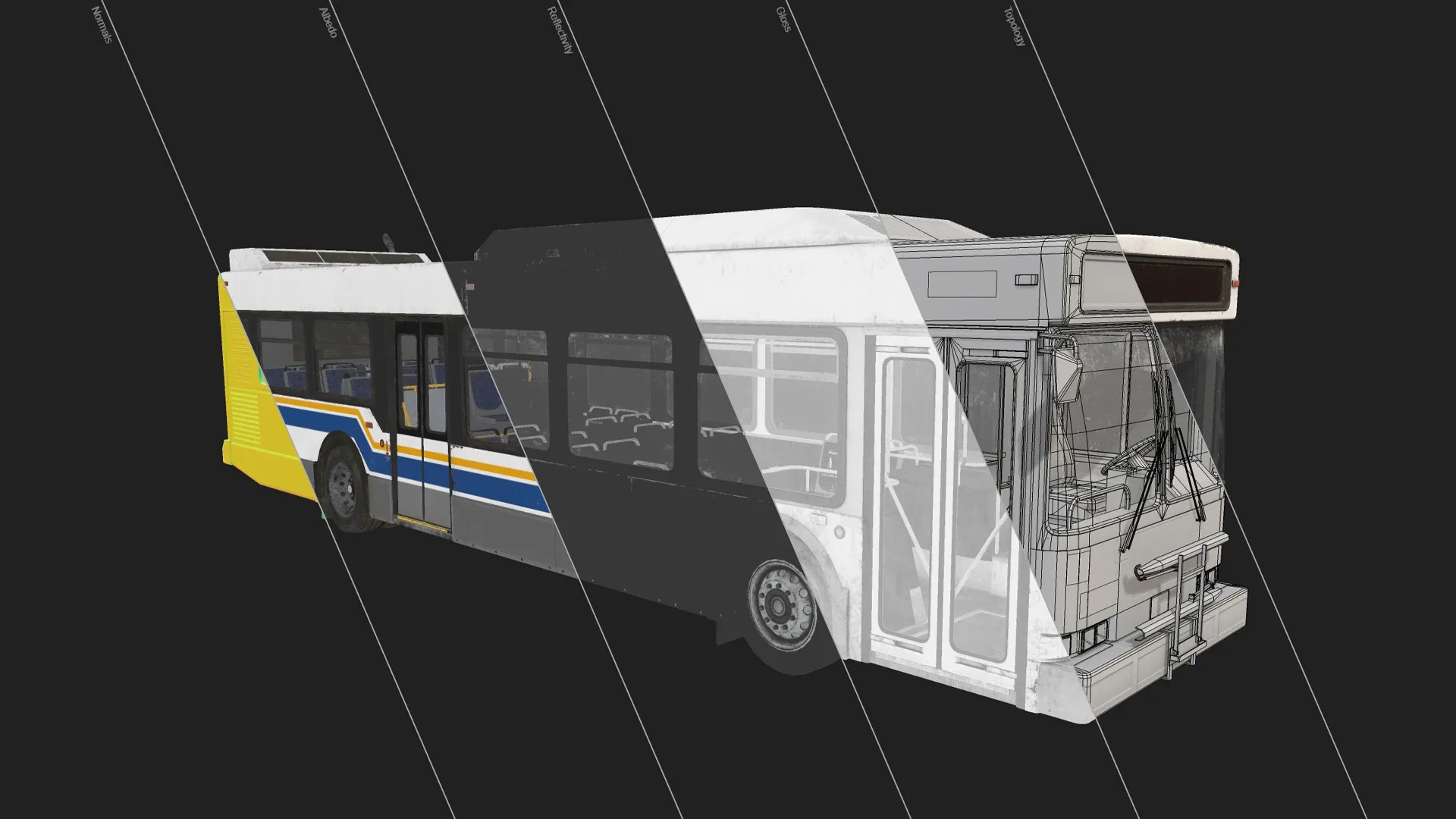 City Bus - Low Poly