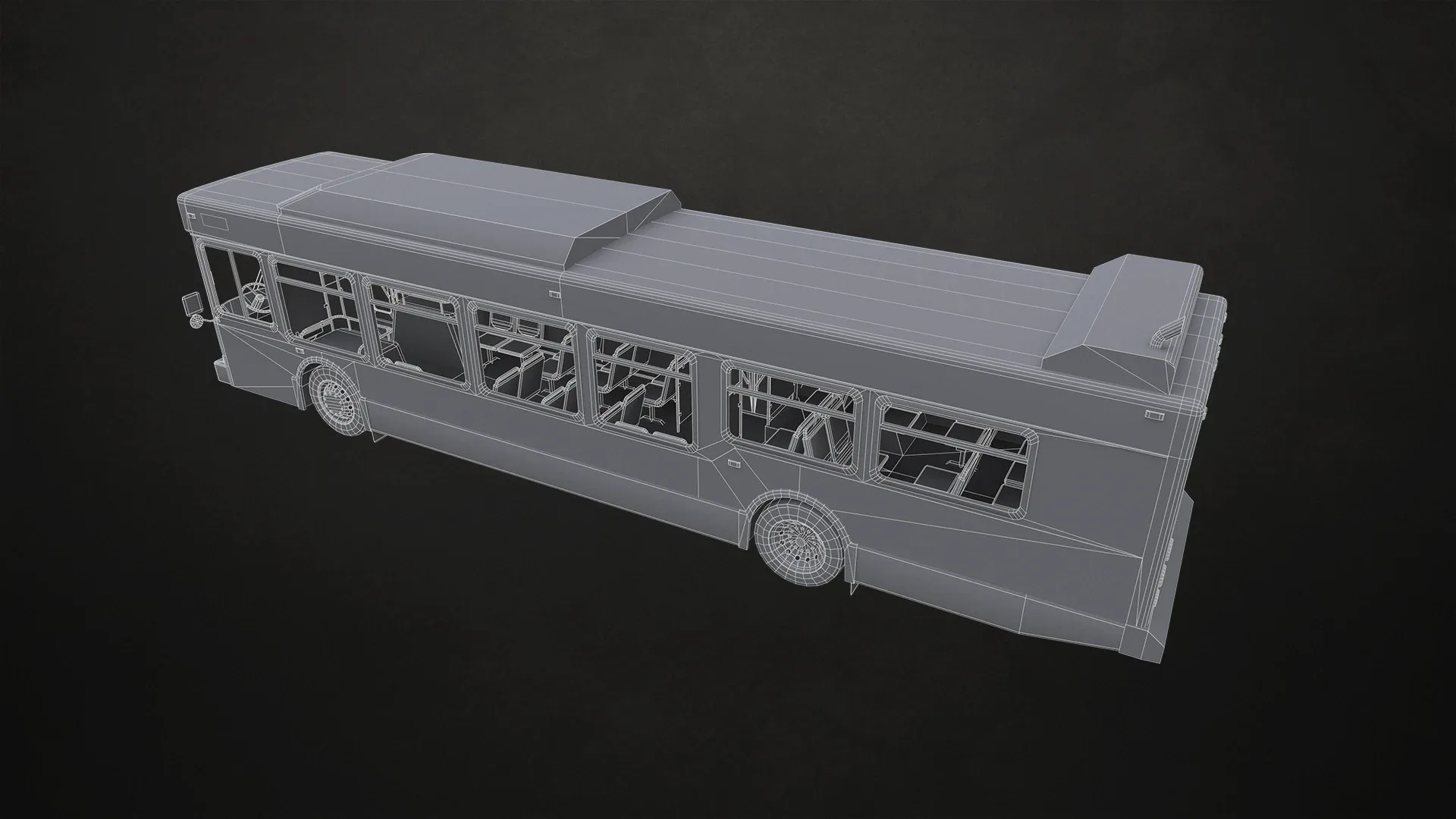 City Bus - Low Poly