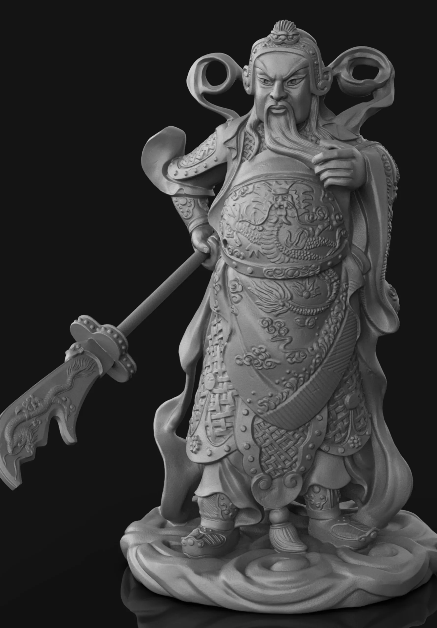 Guan-Yu Character Sculpture Zbrush 2019 HighPoly