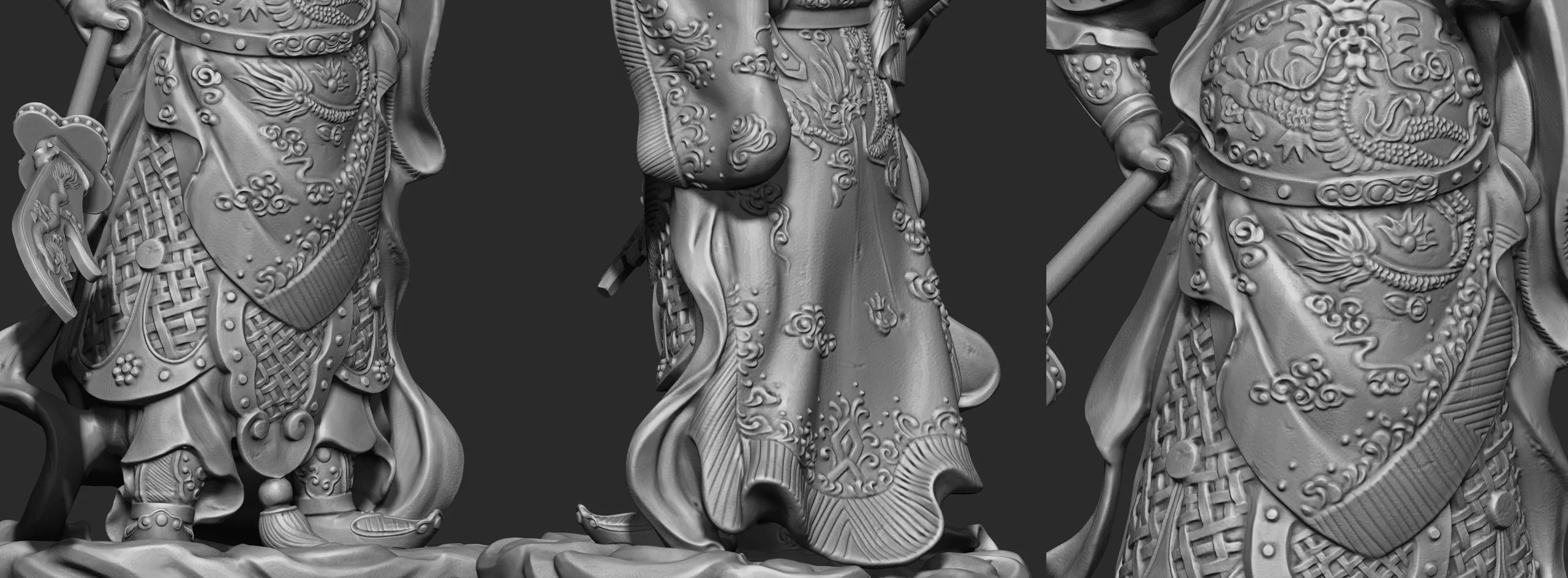 Guan-Yu Character Sculpture Zbrush 2019 HighPoly