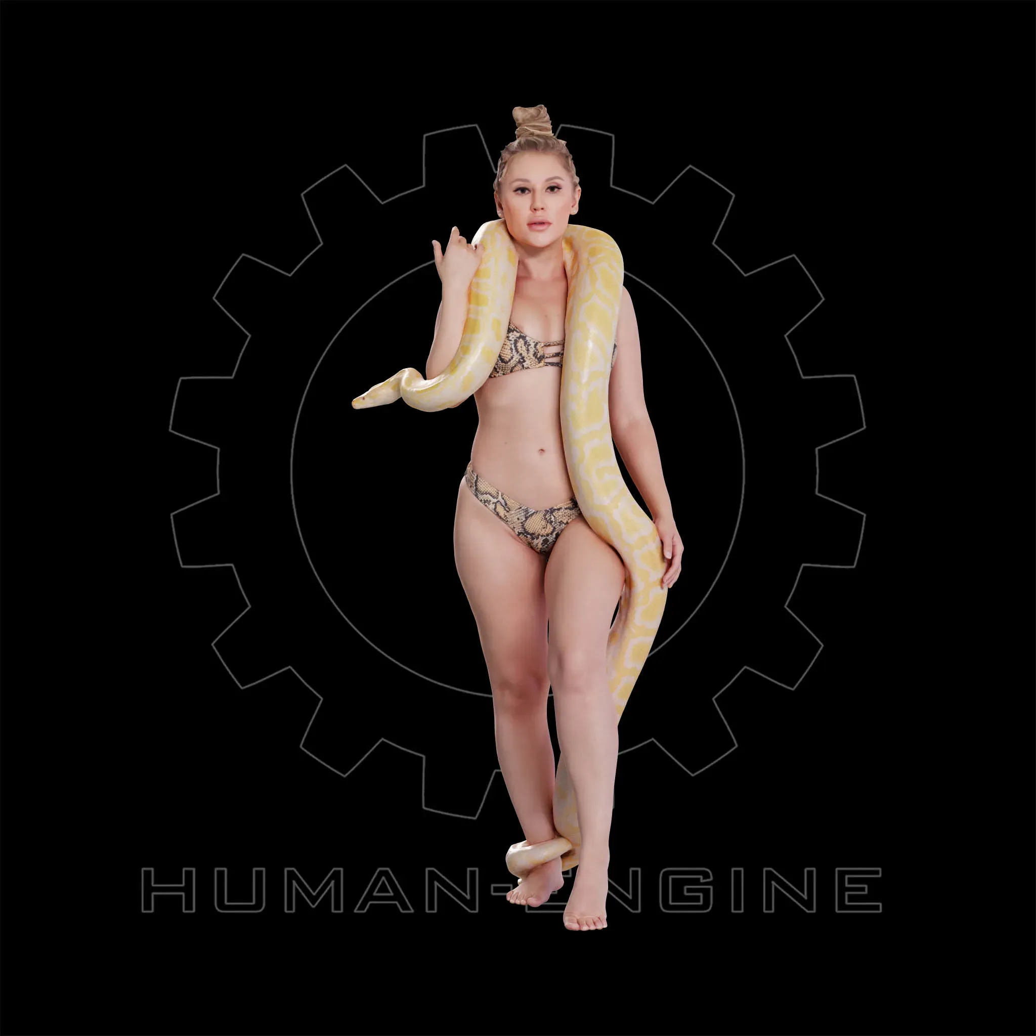 Female Scan - Woman Holding a Snake 51