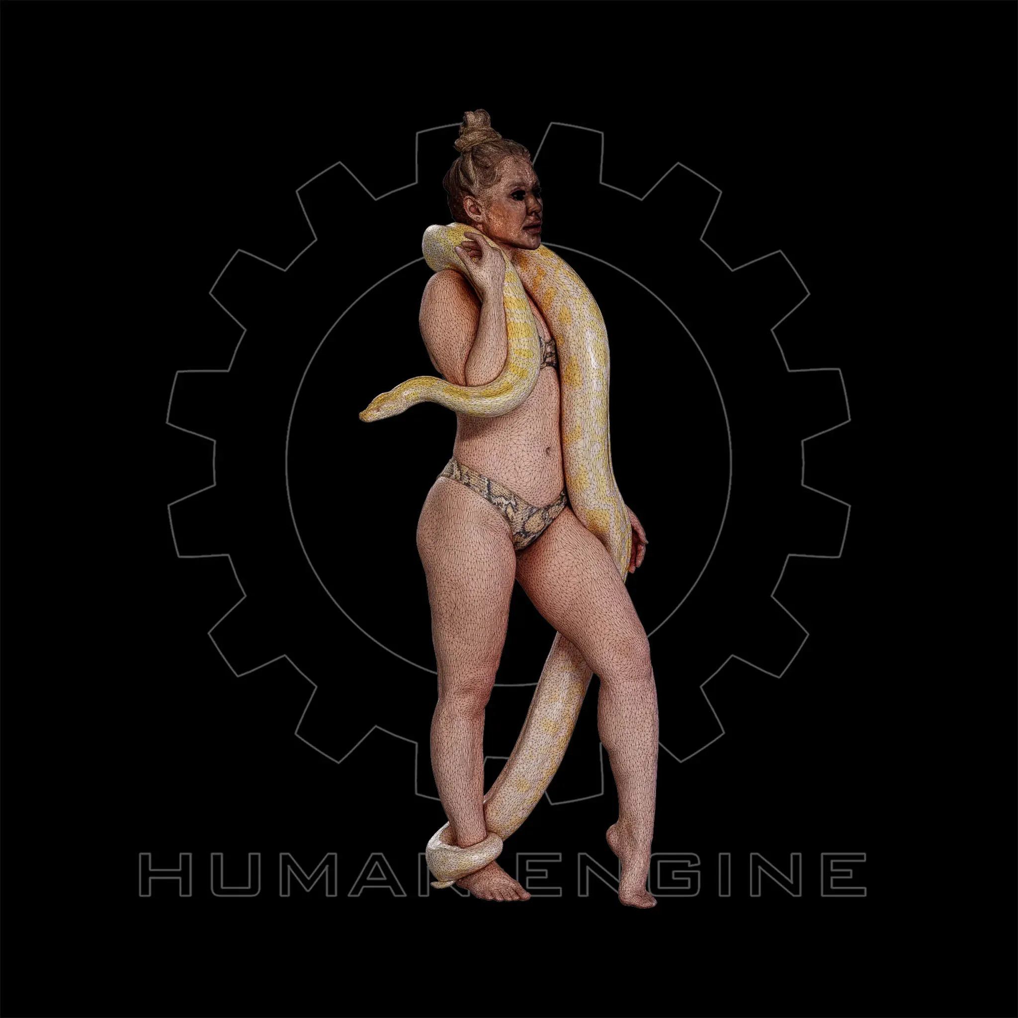 Female Scan - Woman Holding a Snake 51