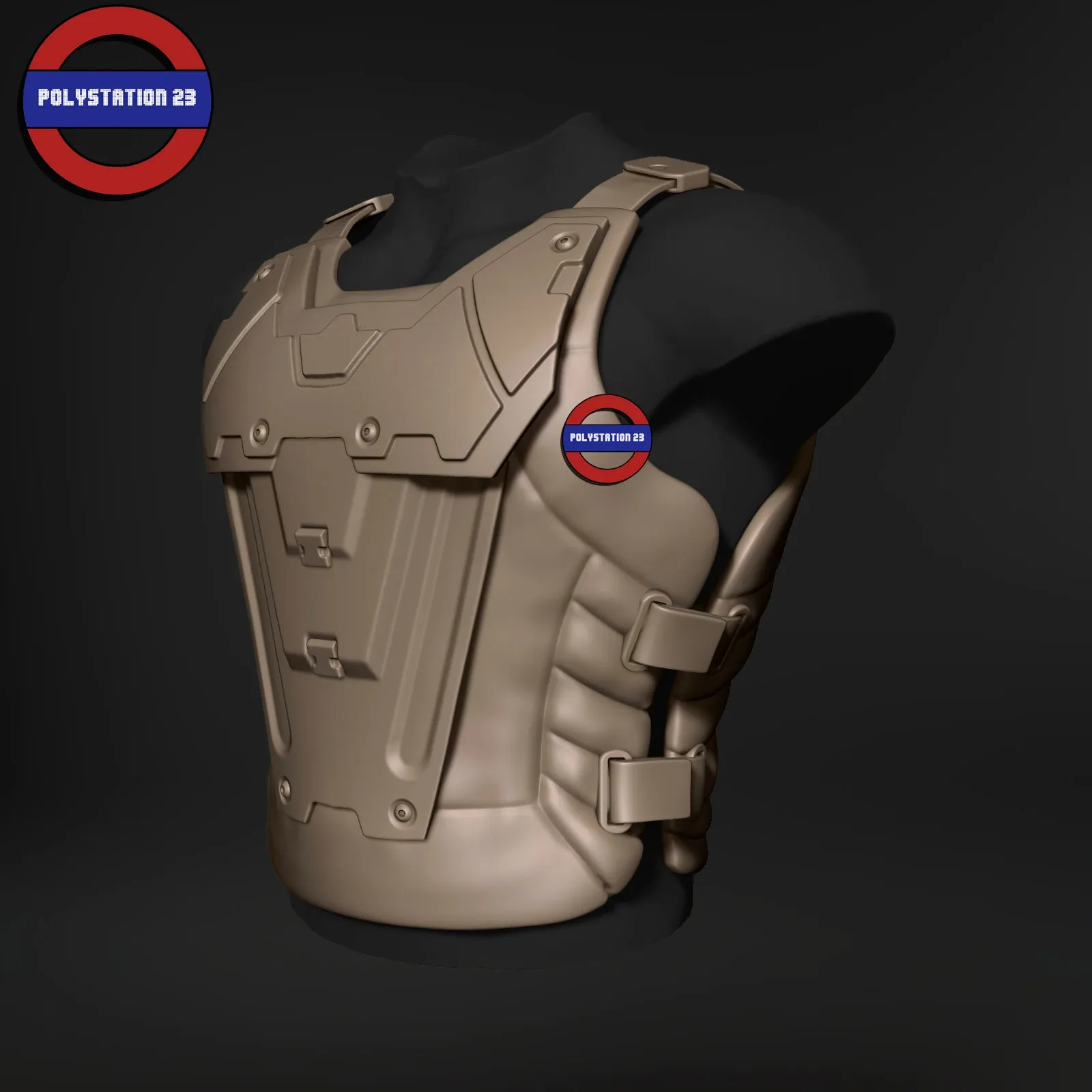 Sci fi character Torso armour v8 highpoly zbrush