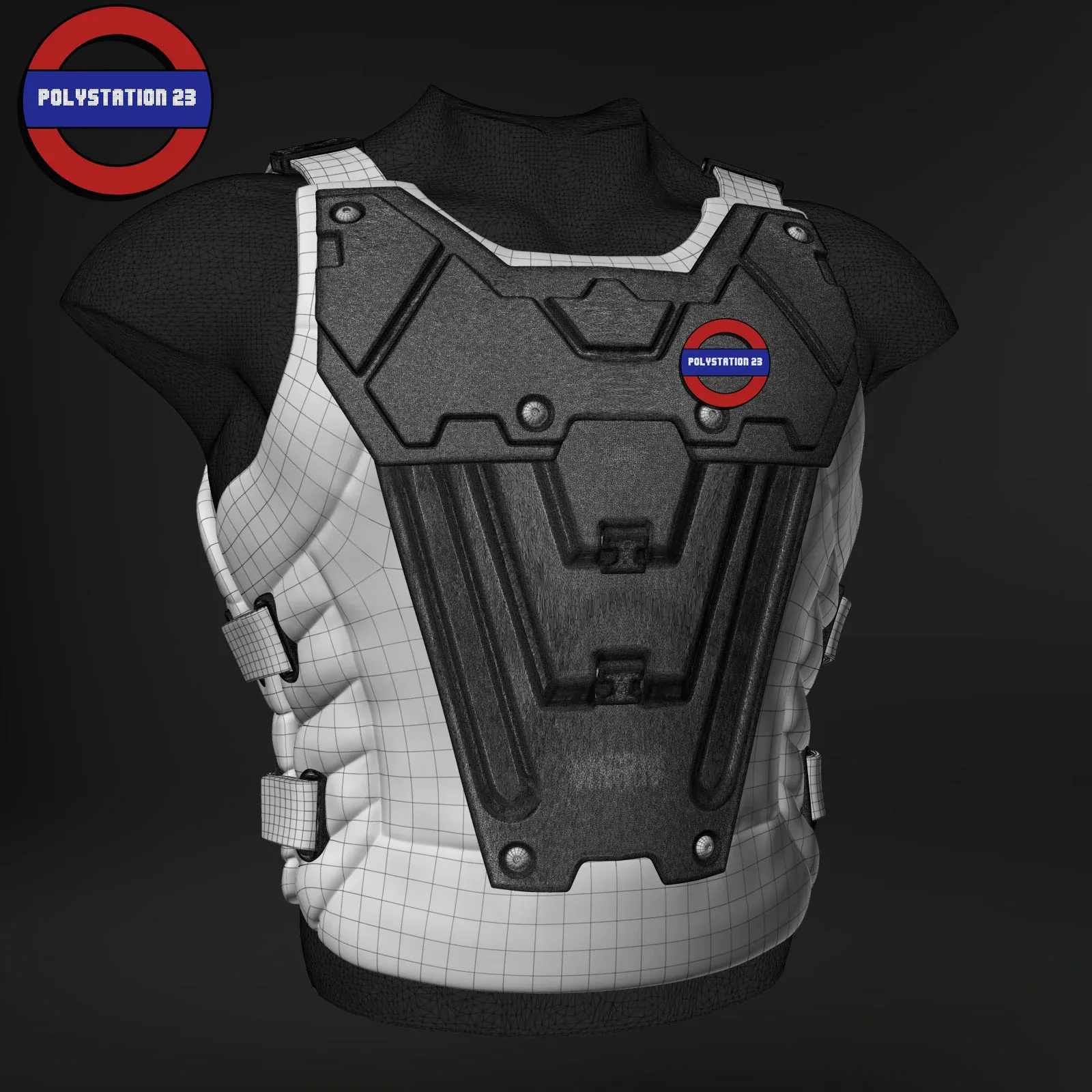 Sci fi character Torso armour v8 highpoly zbrush