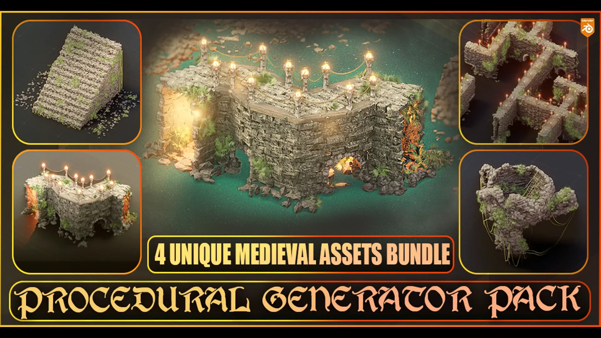 Blender - Medieval Procedural Generators Pack