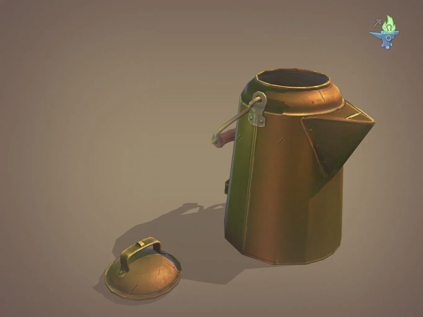 Copper coffee pot