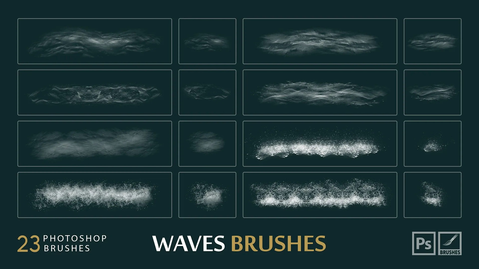 Dynamic Waves Photoshop Brushes
