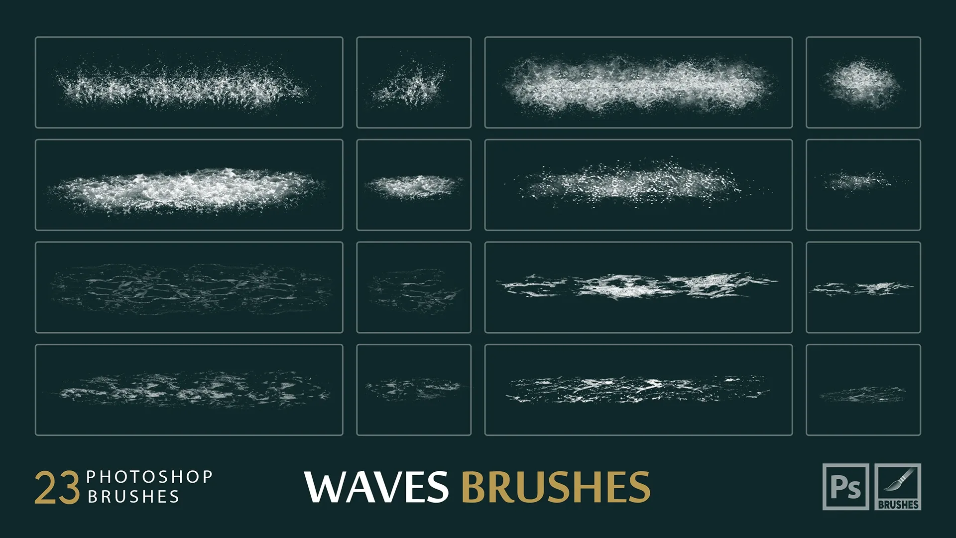 Dynamic Waves Photoshop Brushes