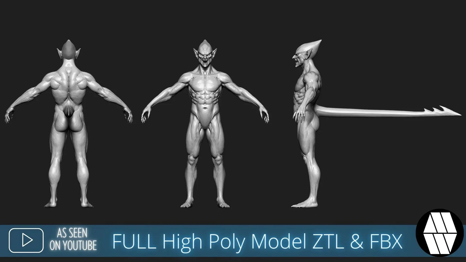 ZBrush Model: Red Goblin High Poly ZTL & FBX