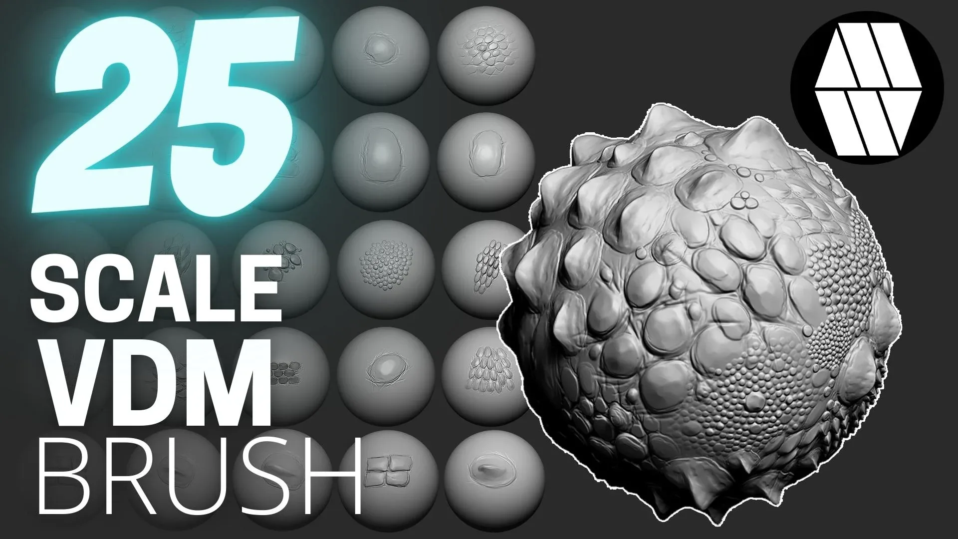 25 Scale Alphas and VDM Brush - Custom made Reptile Alphas to use in ZBrush