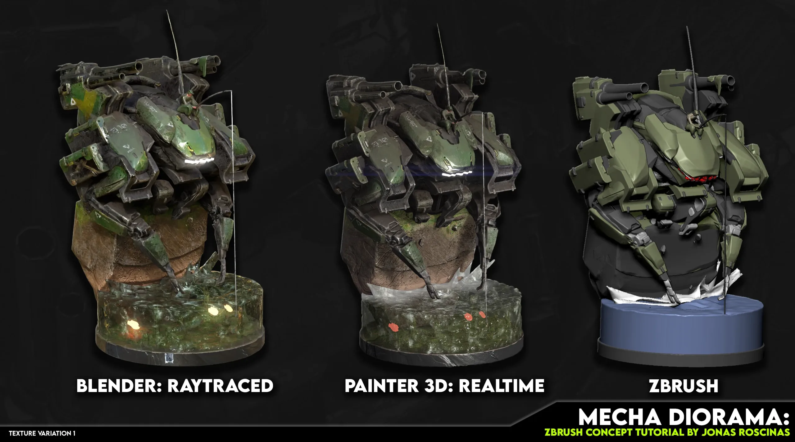 Mecha Diorama: Zbrush Concept Tutorial by Jonas Roscinas