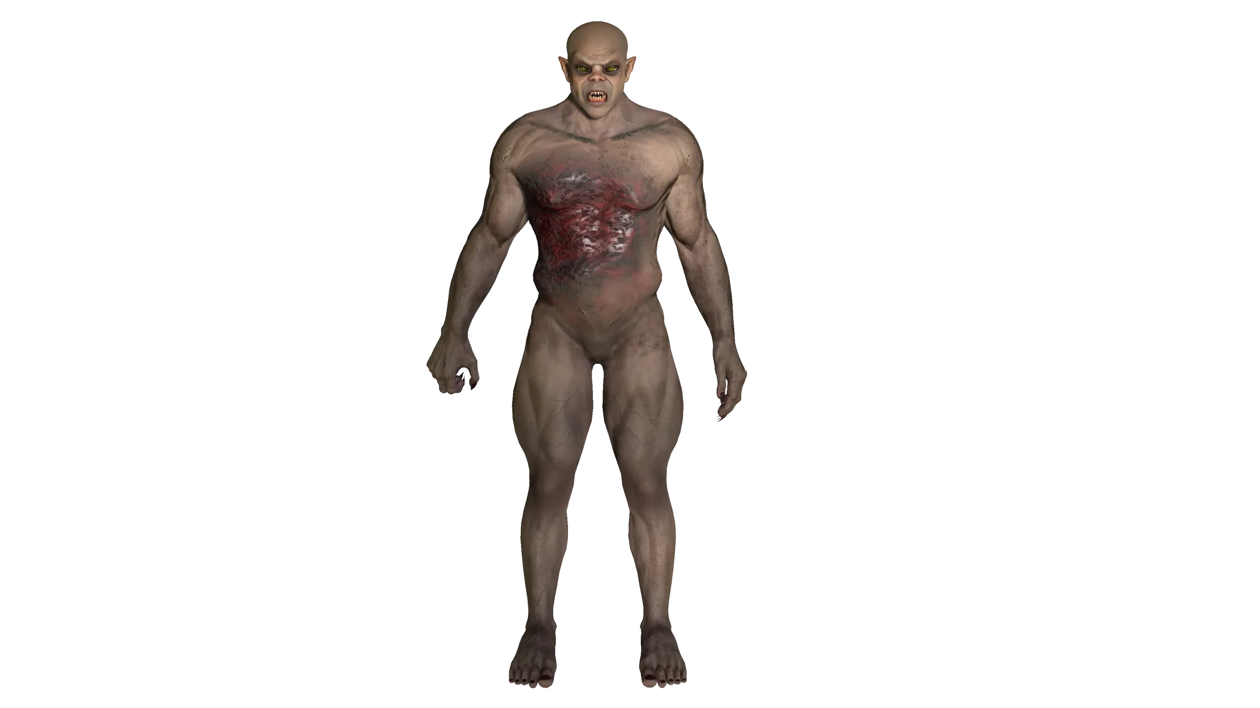 AAA 3D REALISTIC CHARACTER - THE WOUNDED MONSTER 03