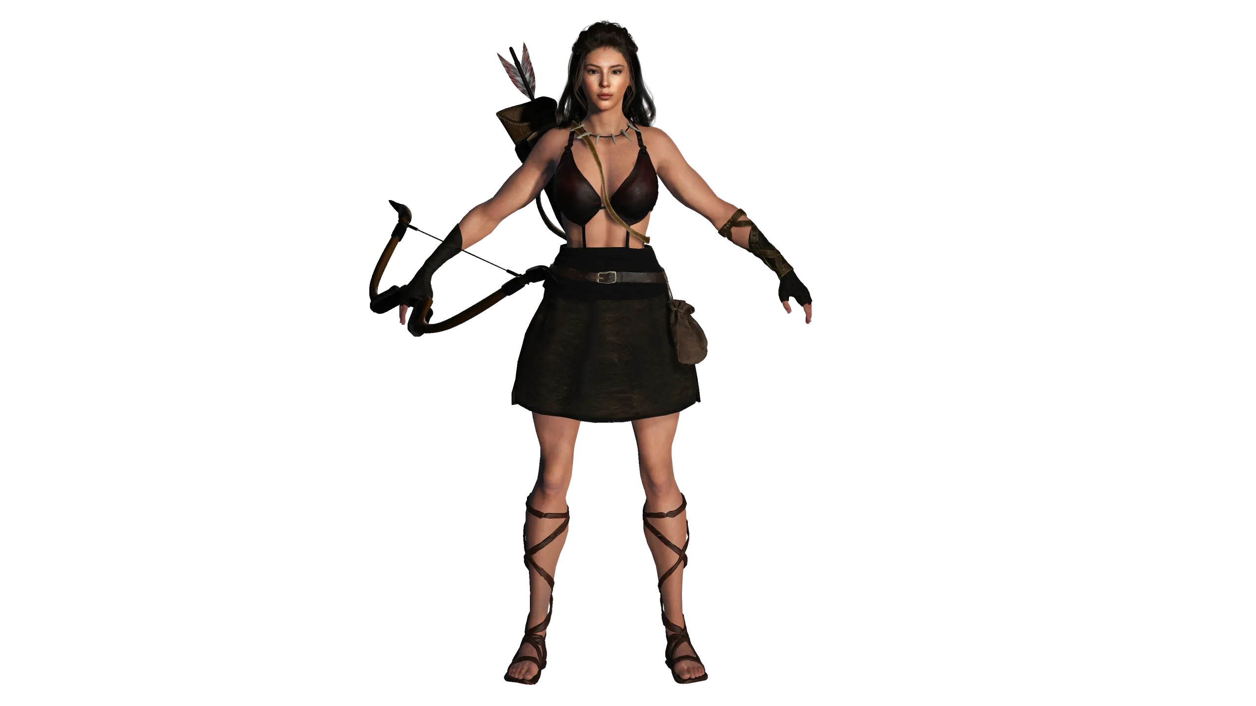 AAA 3D FANTASY FEMALE WARRIOR 02 - HUMAN RIGGED CHARACTER