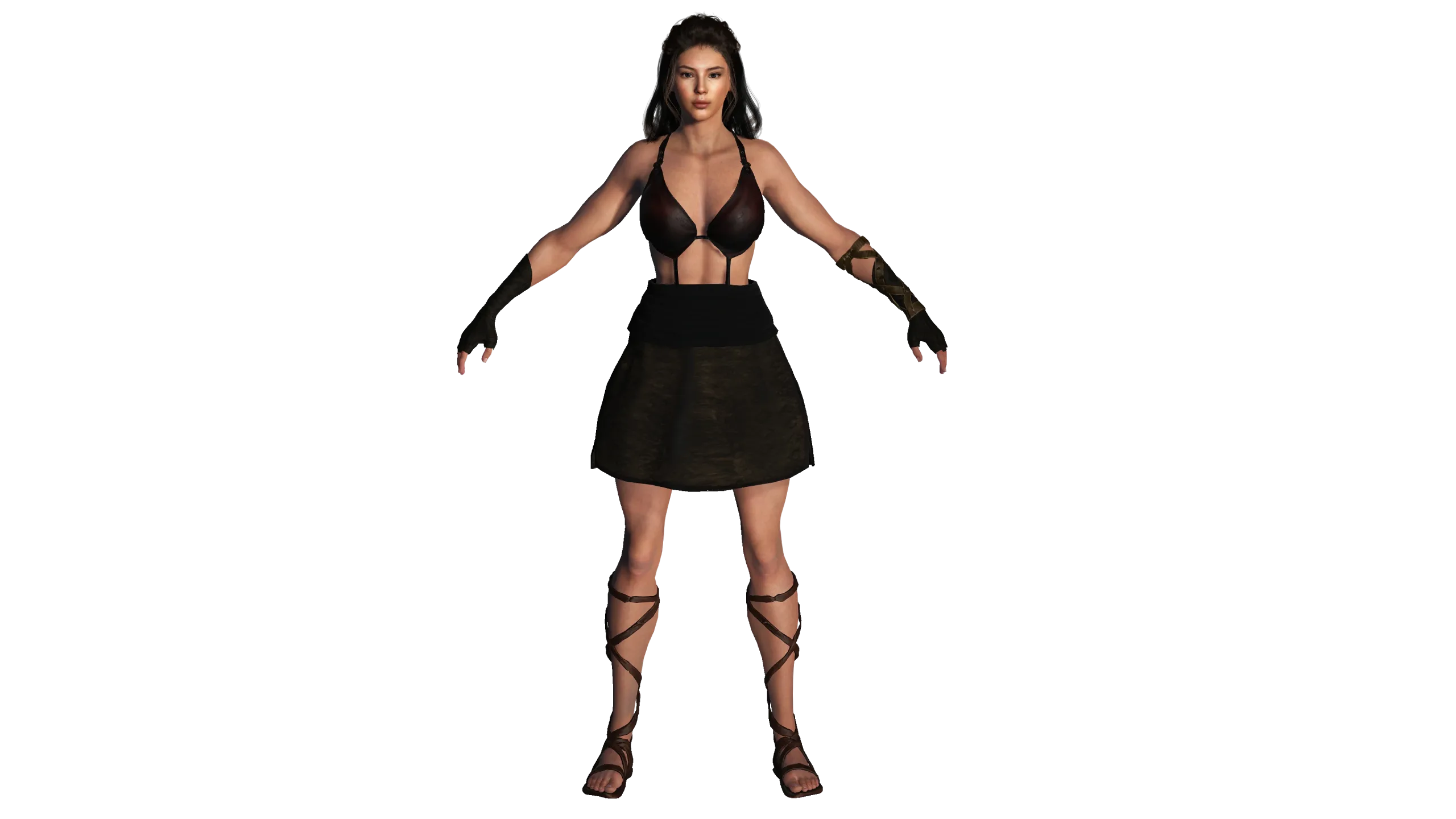 AAA 3D FANTASY FEMALE WARRIOR 02 - HUMAN RIGGED CHARACTER