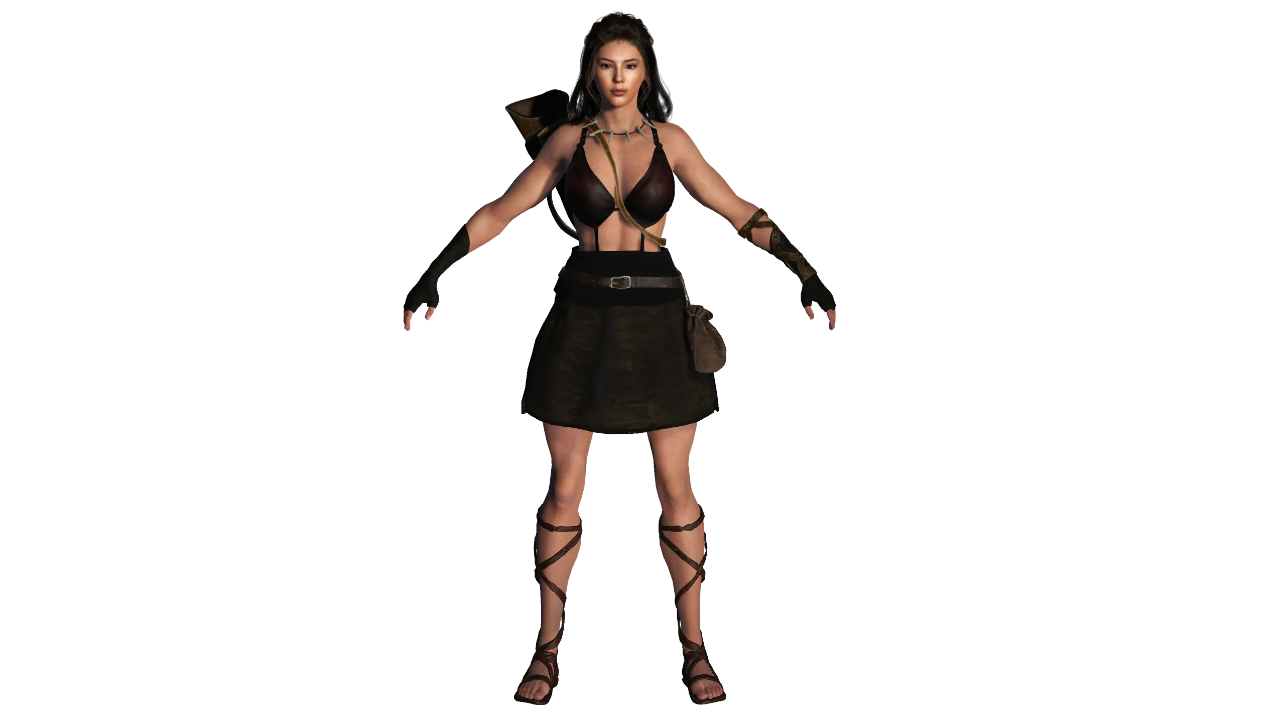 AAA 3D FANTASY FEMALE WARRIOR 02 - HUMAN RIGGED CHARACTER