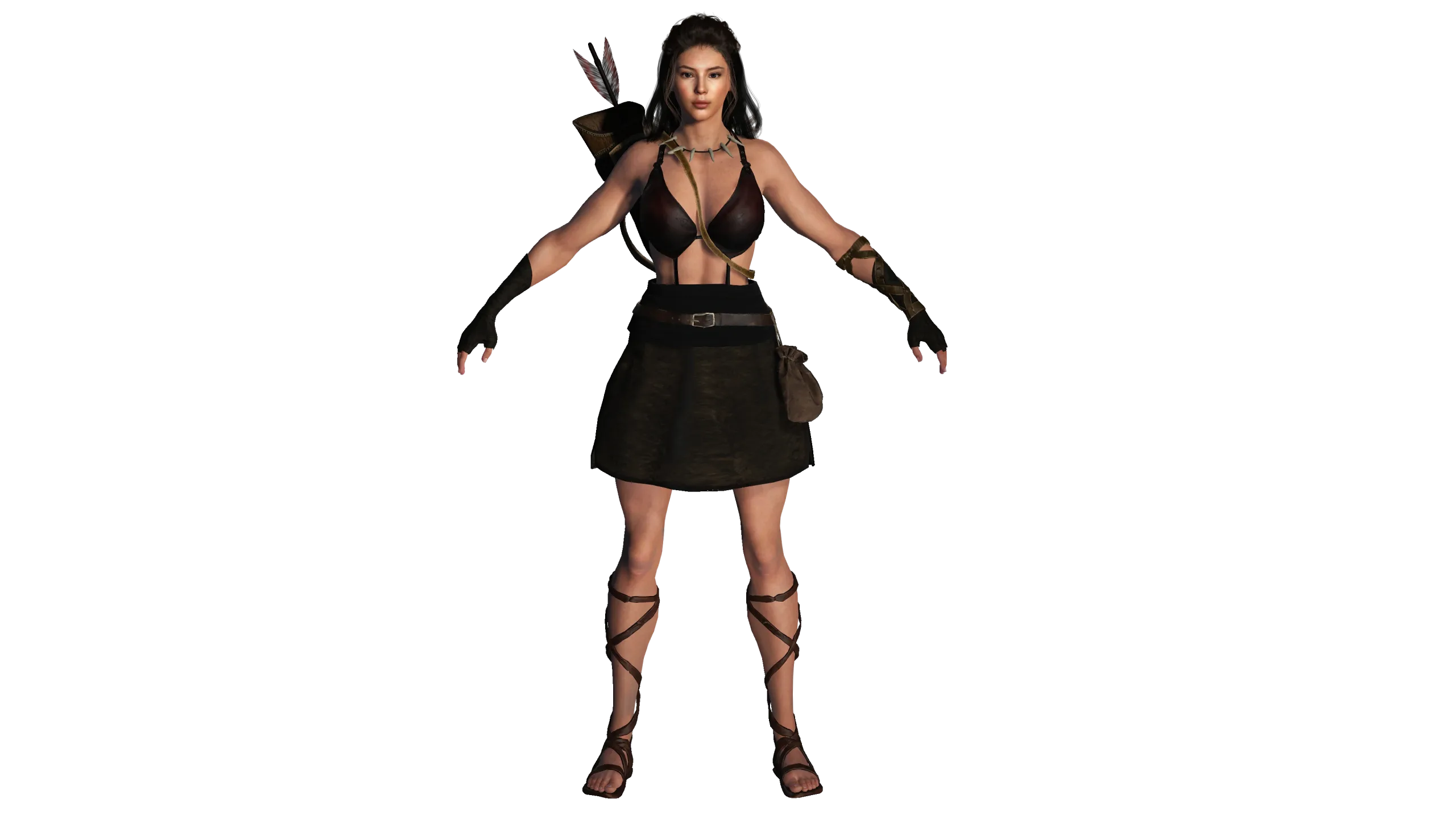 AAA 3D FANTASY FEMALE WARRIOR 02 - HUMAN RIGGED CHARACTER