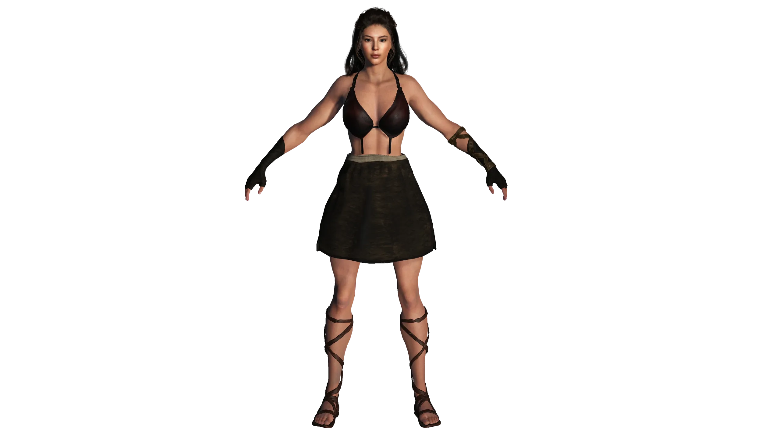 AAA 3D FANTASY FEMALE WARRIOR 02 - HUMAN RIGGED CHARACTER