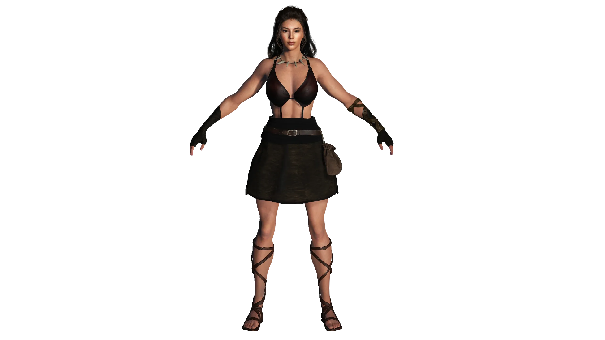 AAA 3D FANTASY FEMALE WARRIOR 02 - HUMAN RIGGED CHARACTER