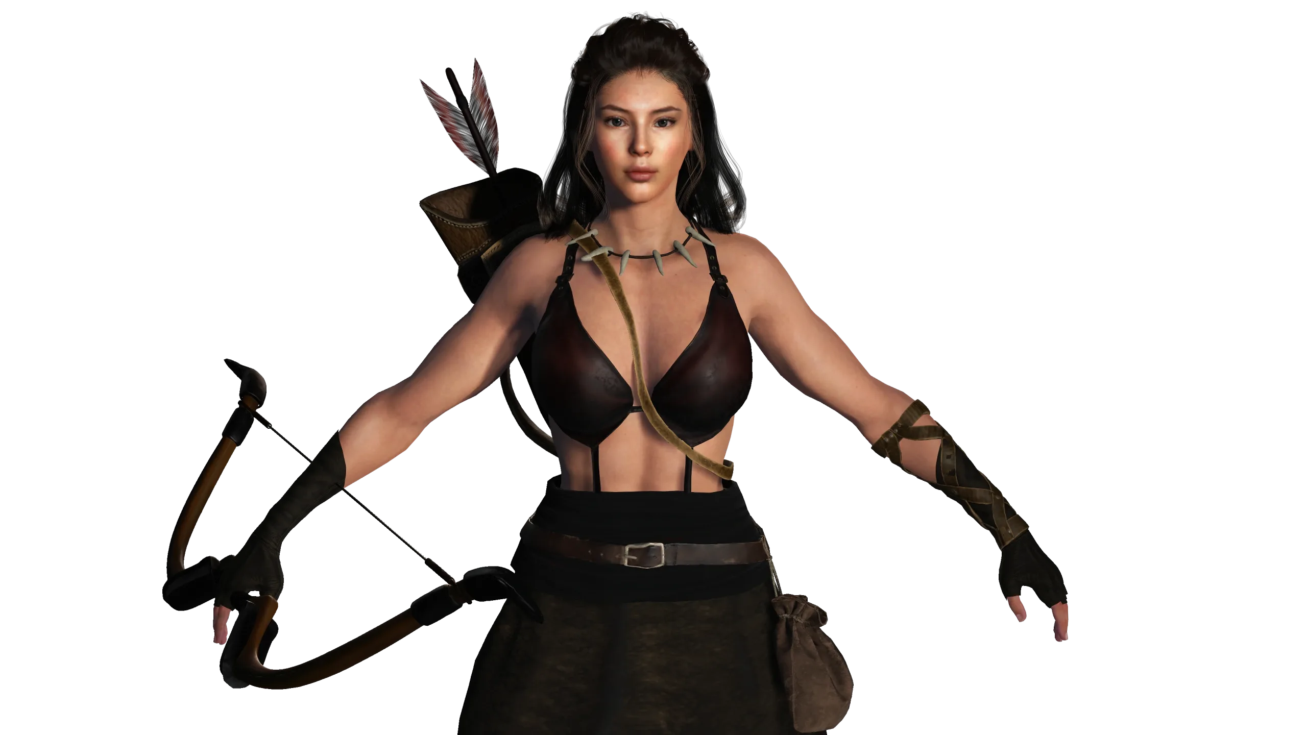 AAA 3D FANTASY FEMALE WARRIOR 02 - HUMAN RIGGED CHARACTER