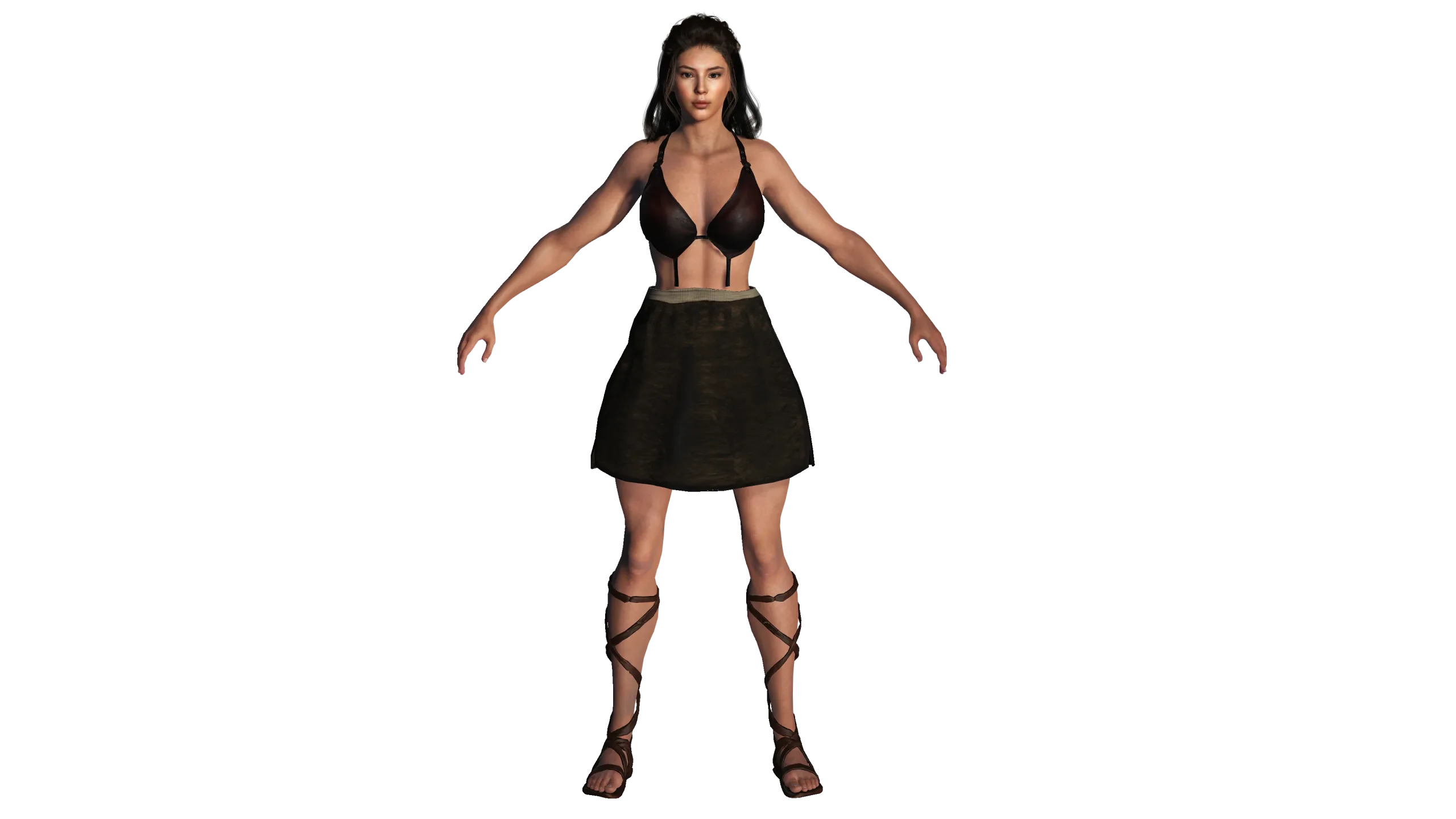 AAA 3D FANTASY FEMALE WARRIOR 02 - HUMAN RIGGED CHARACTER