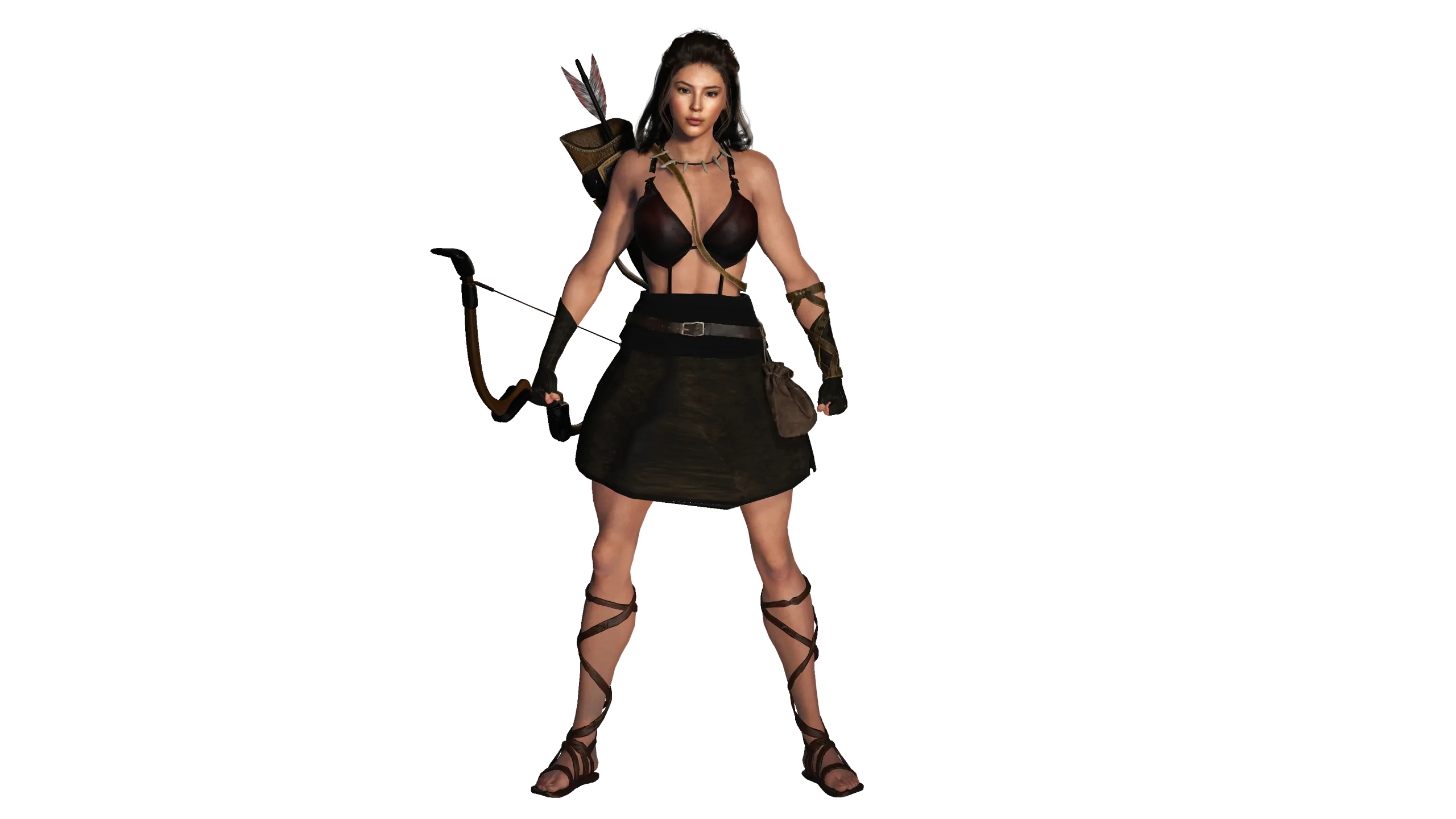 AAA 3D FANTASY FEMALE WARRIOR 02 - HUMAN RIGGED CHARACTER