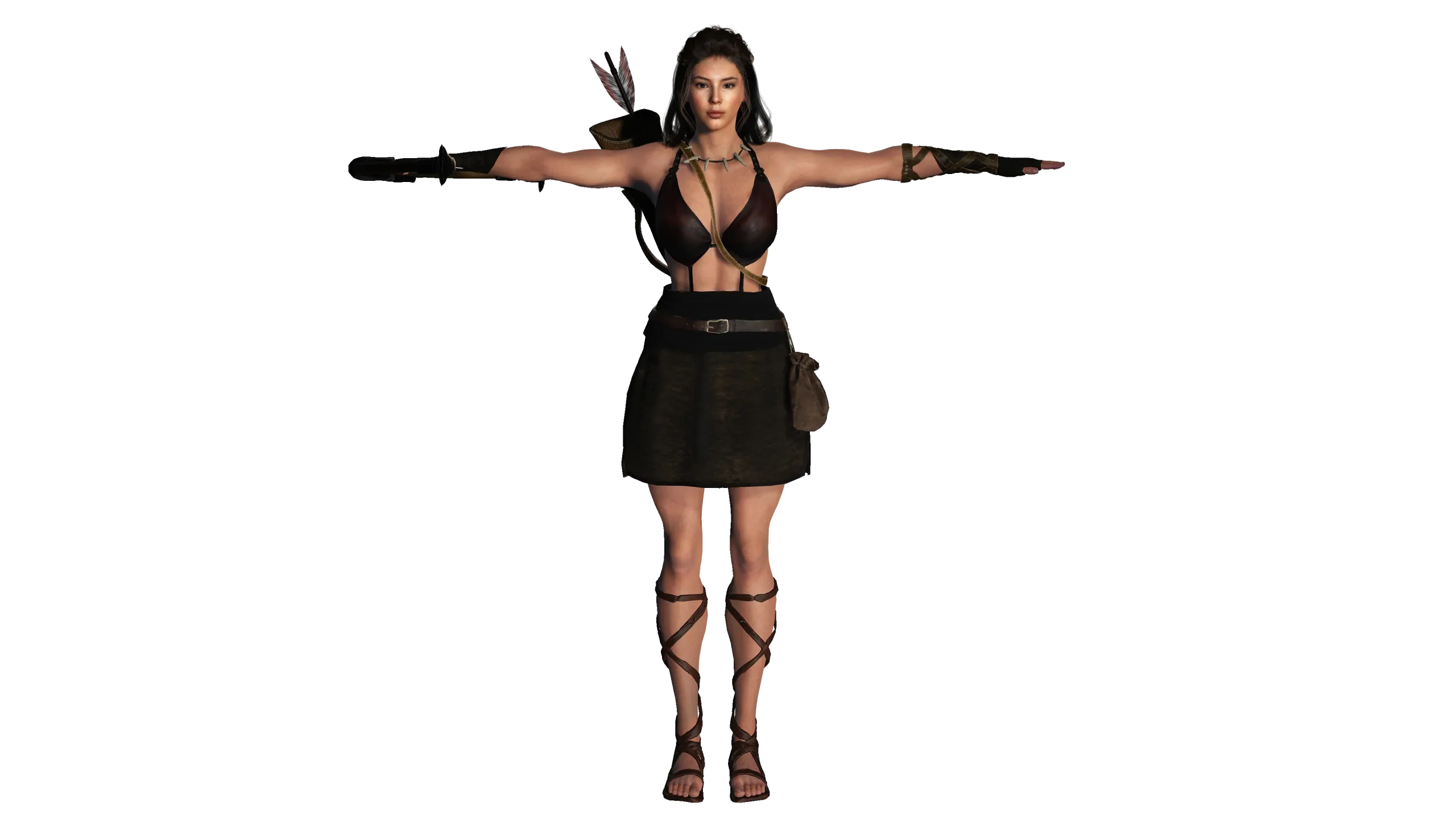 AAA 3D FANTASY FEMALE WARRIOR 02 - HUMAN RIGGED CHARACTER