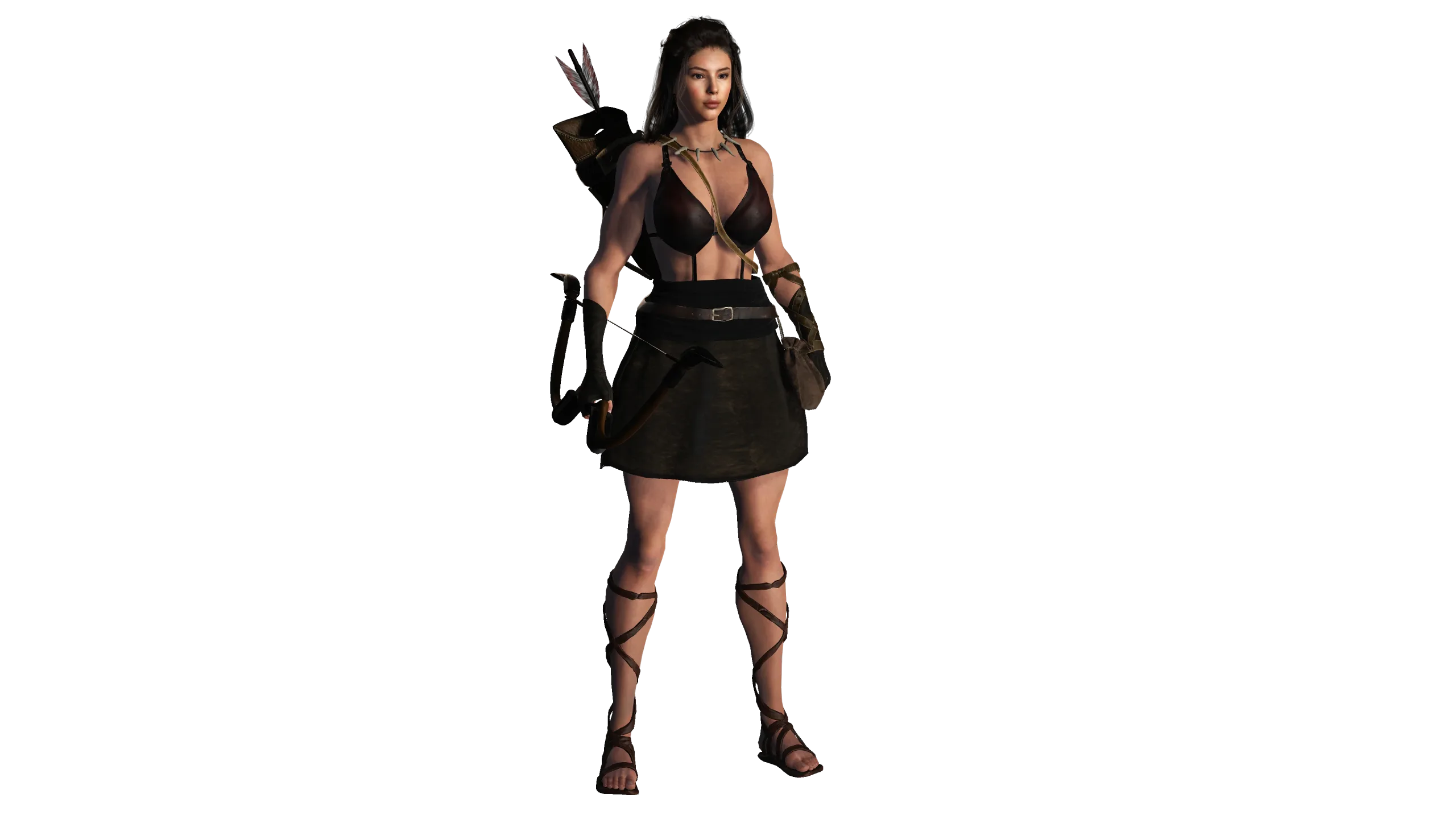 AAA 3D FANTASY FEMALE WARRIOR 02 - HUMAN RIGGED CHARACTER